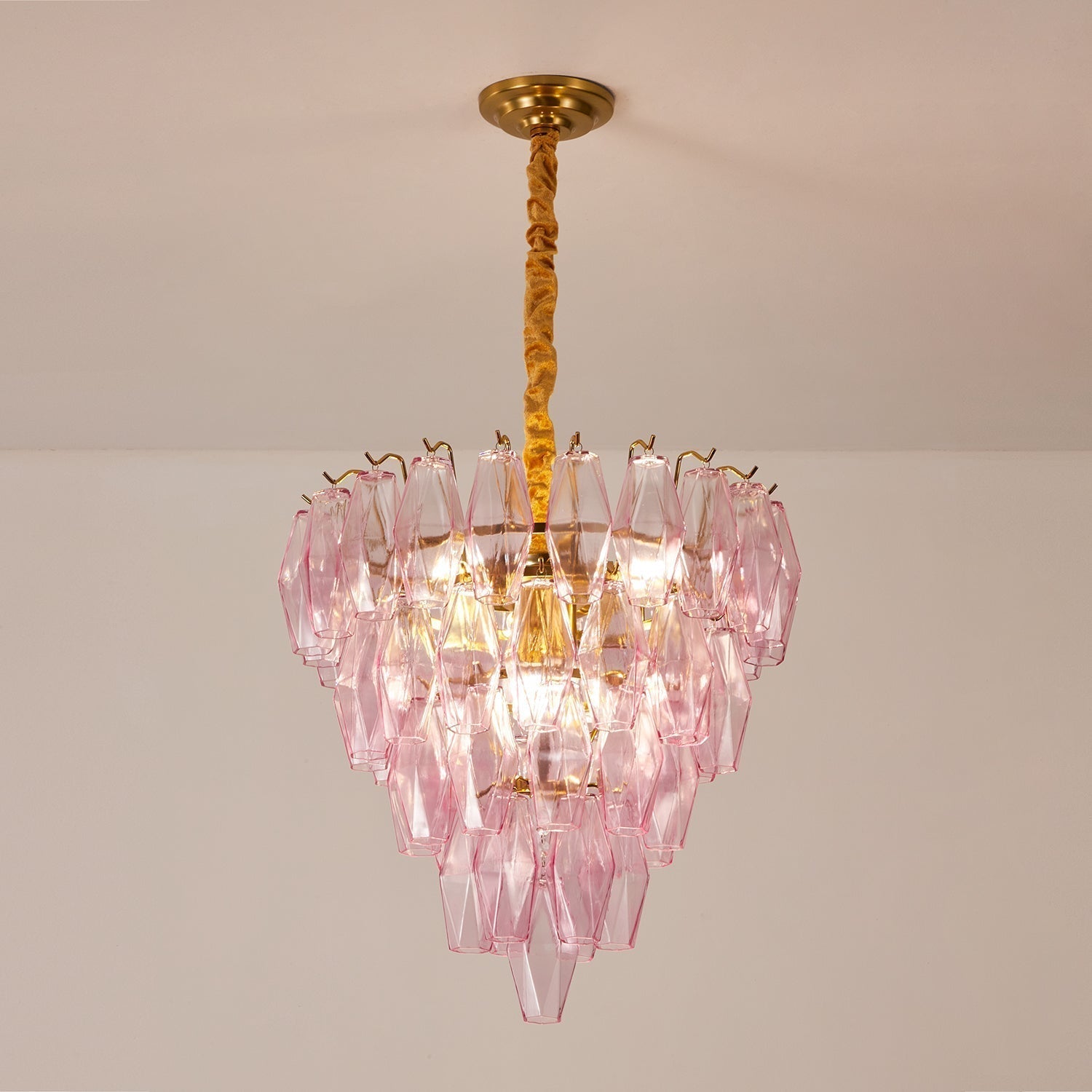 Orinelle Lustre Cascade en Verre Luxueux