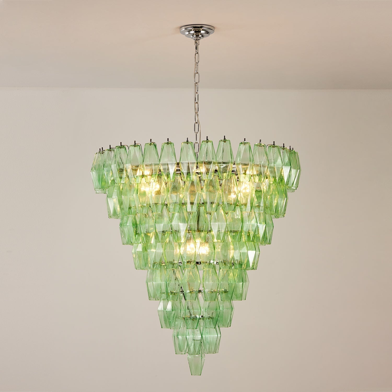 Orinelle Lustre Cascade en Verre Luxueux