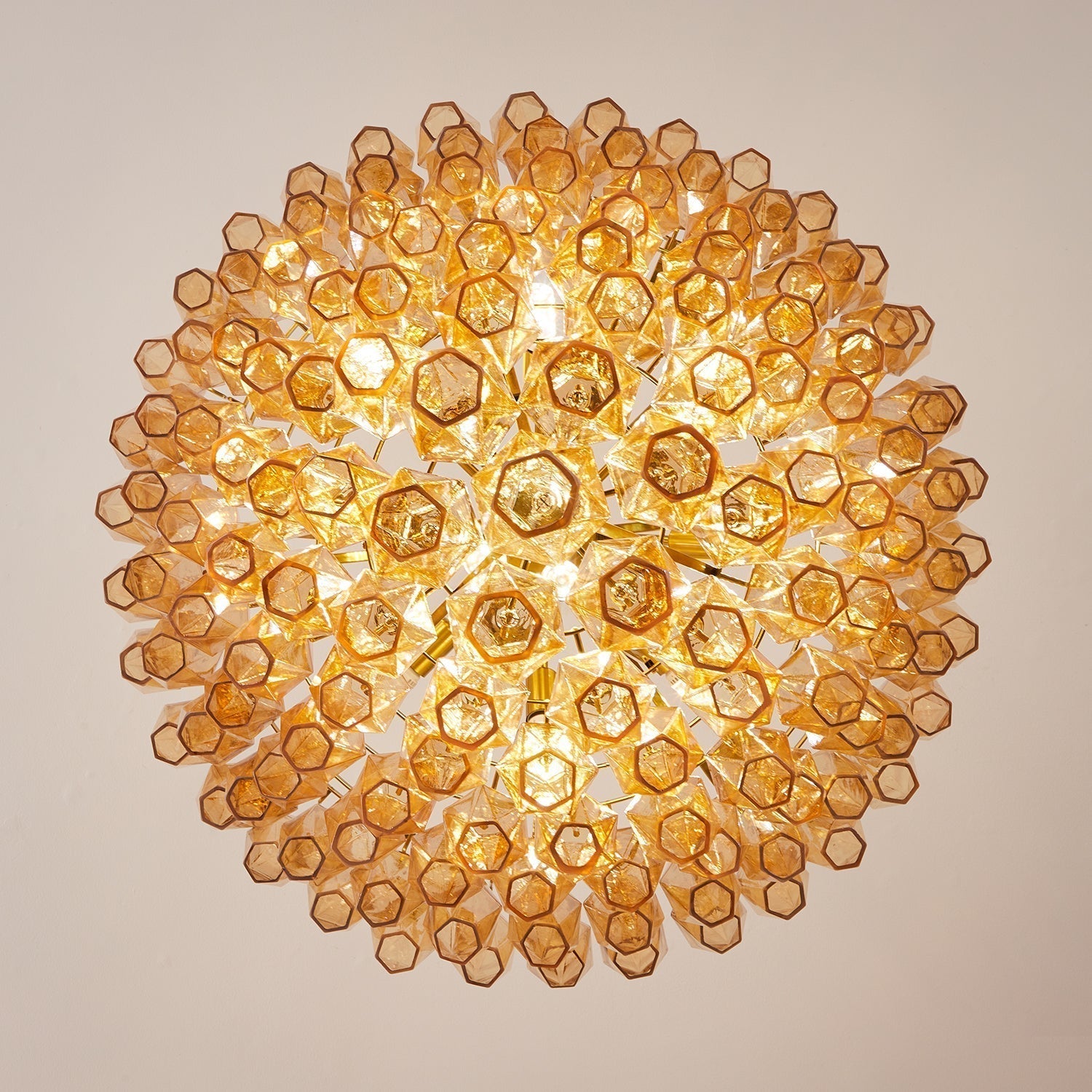 Orinelle Lustre Cascade en Verre Luxueux