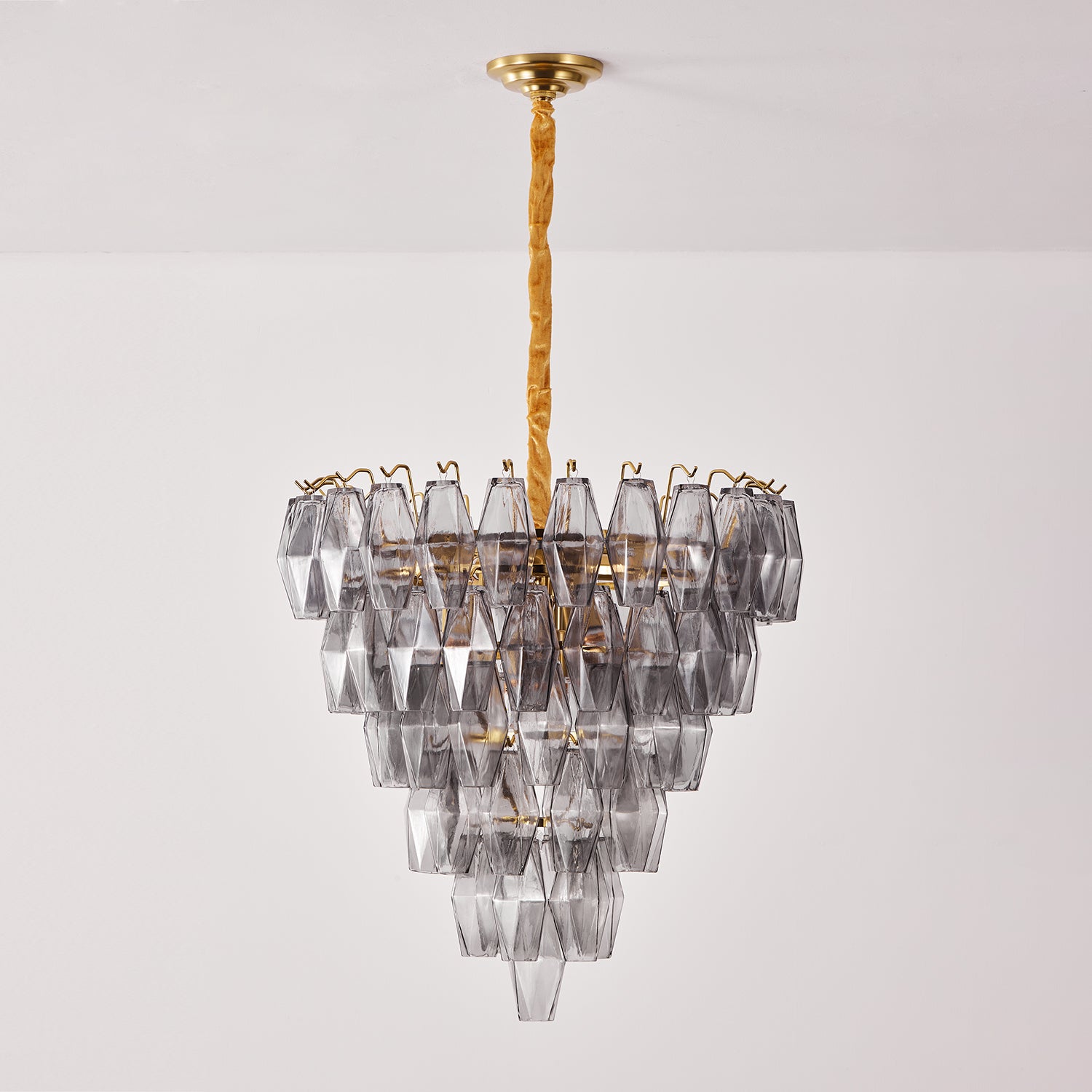 Orinelle Lustre Cascade en Verre Luxueux