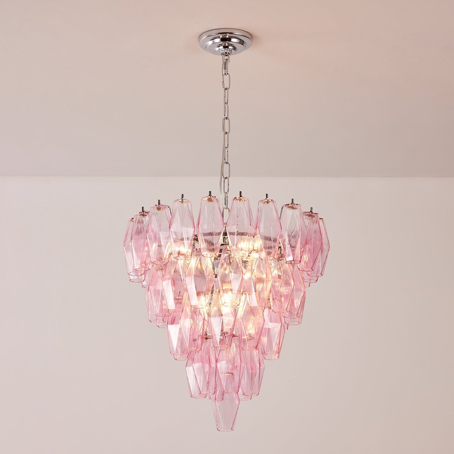 Orinelle Lustre Cascade en Verre Luxueux