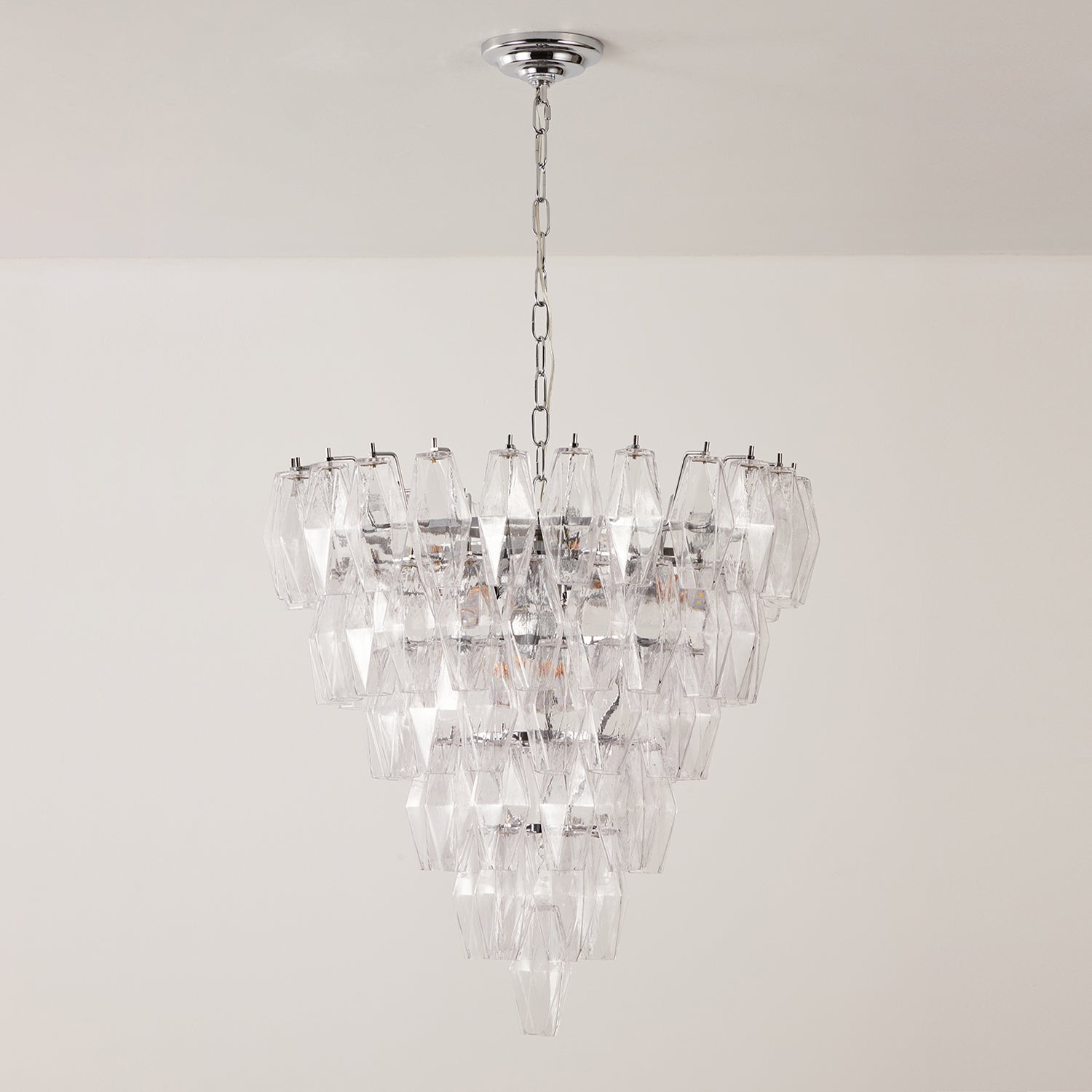 Orinelle Lustre Cascade en Verre Luxueux