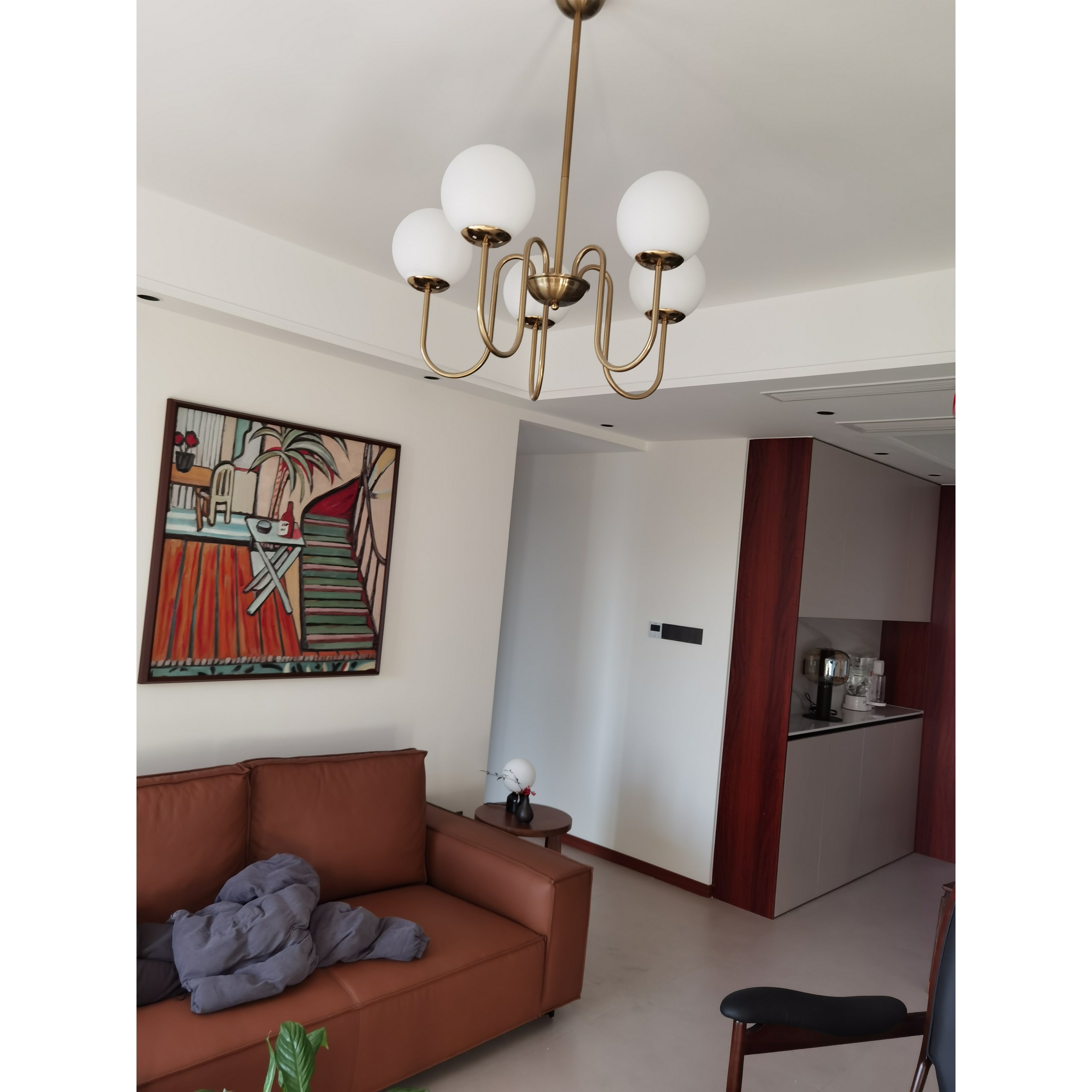 Lldorel Lustre en Verre et Laiton Nordique Haut de Gamme