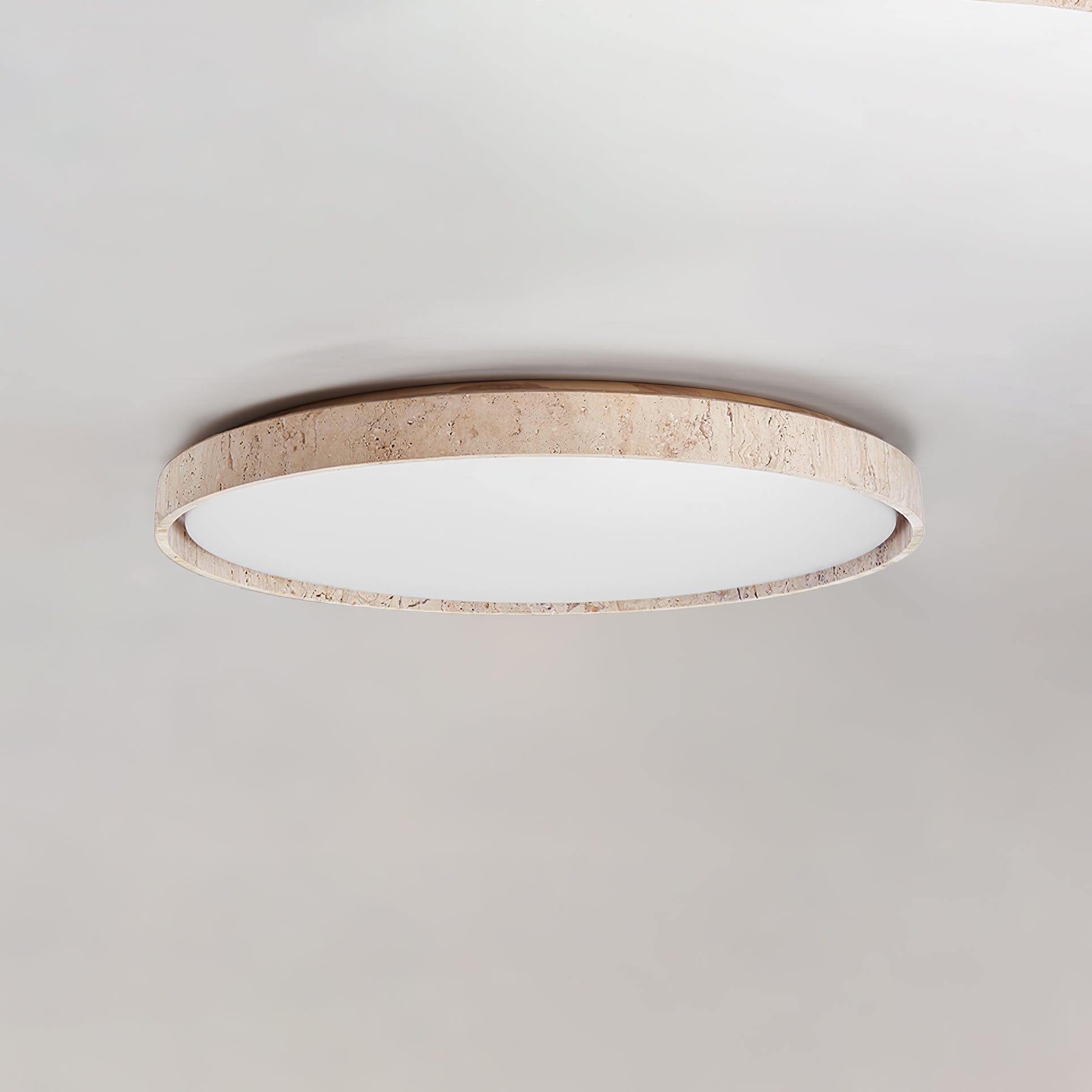 Kathy Lumière de Plafond Ronde en Travertin