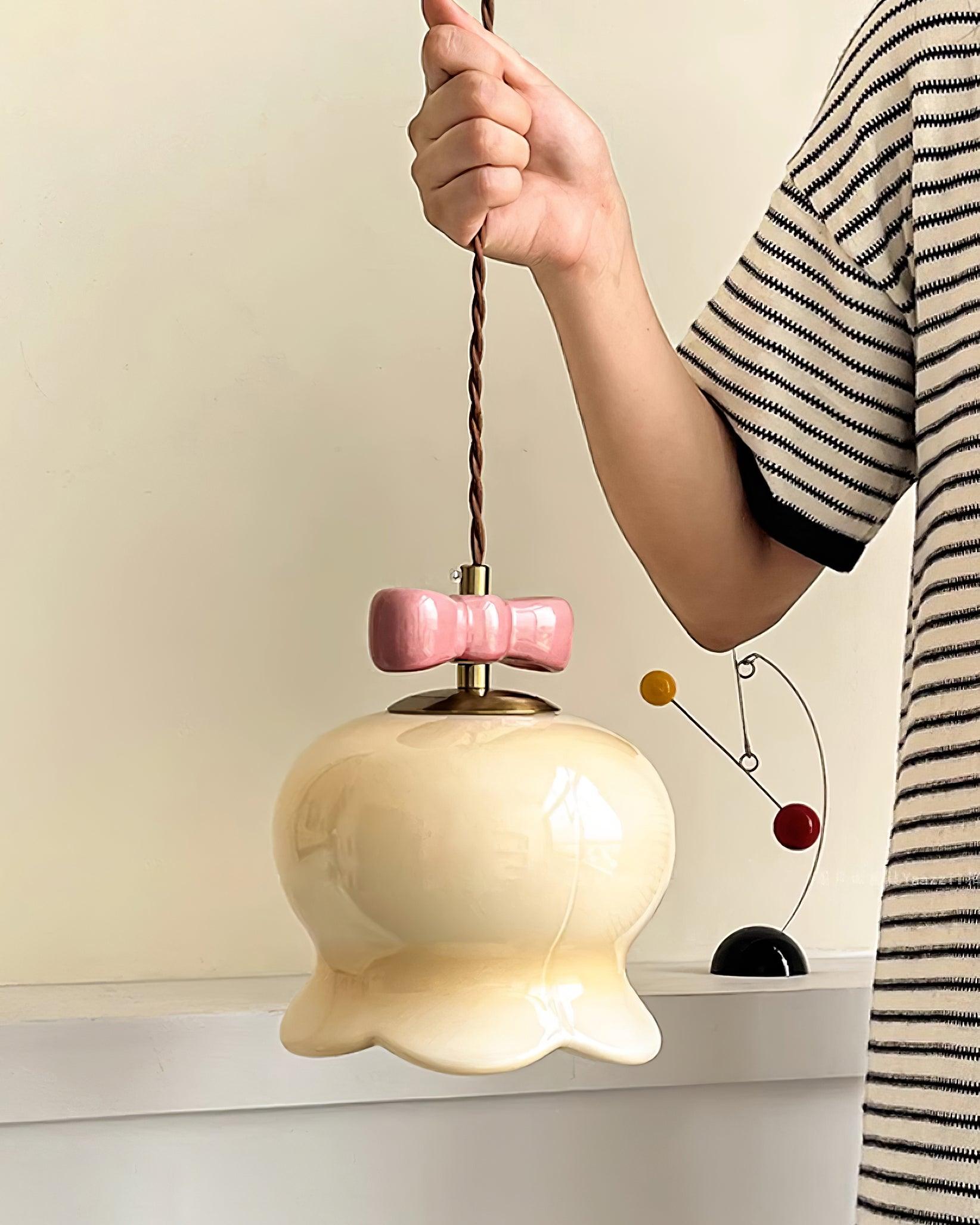 Orto Suspension Cloches de Fleurs avec Nœud