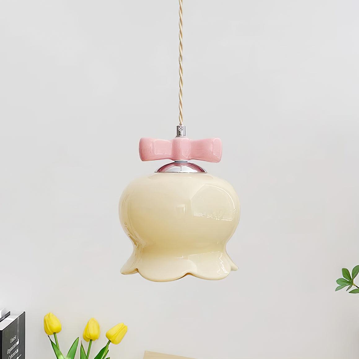 Orto Suspension Cloches de Fleurs avec Nœud