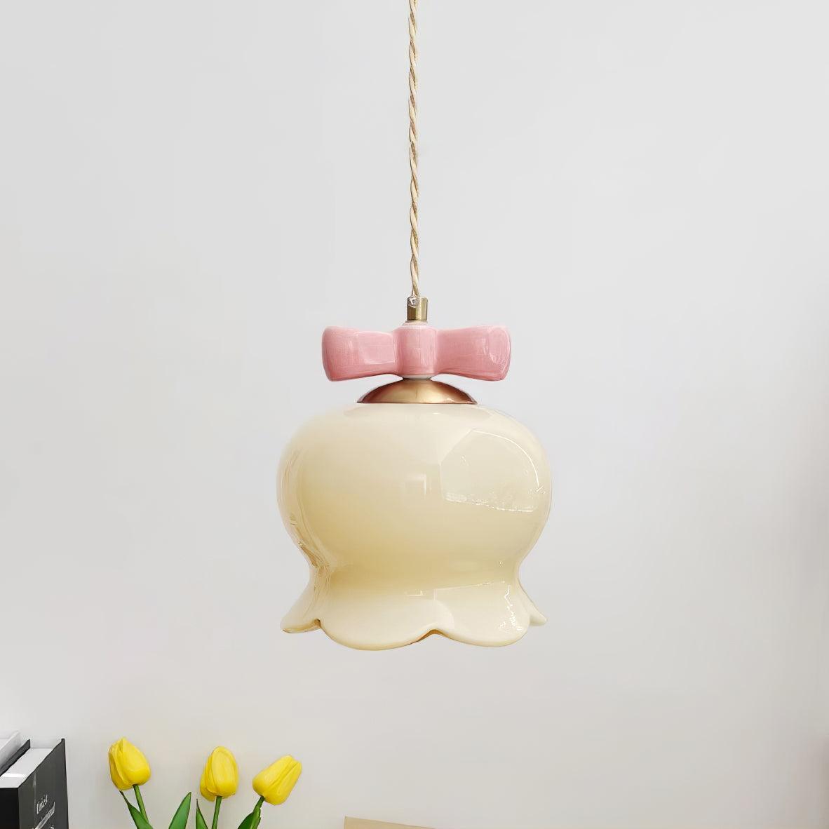 Orto Suspension Cloches de Fleurs avec Nœud