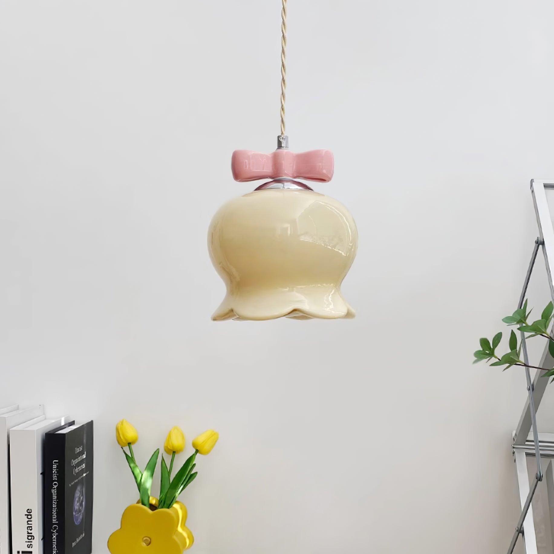 Orto Suspension Cloches de Fleurs avec Nœud