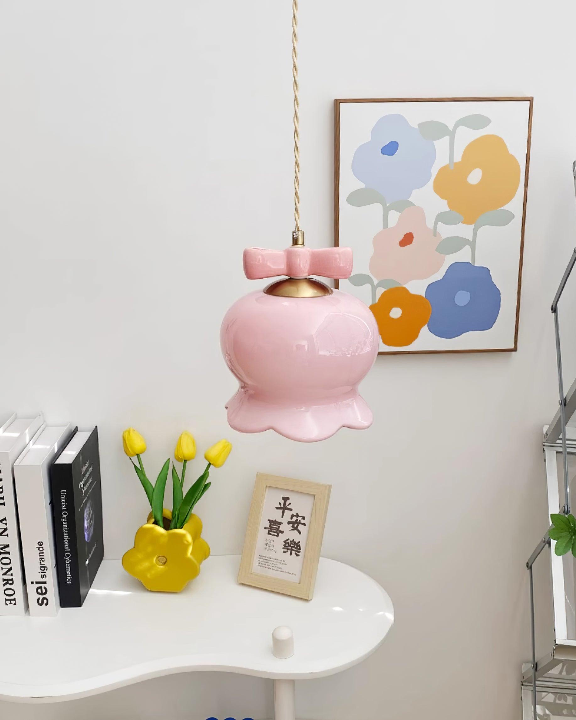 Orto Suspension Cloches de Fleurs avec Nœud