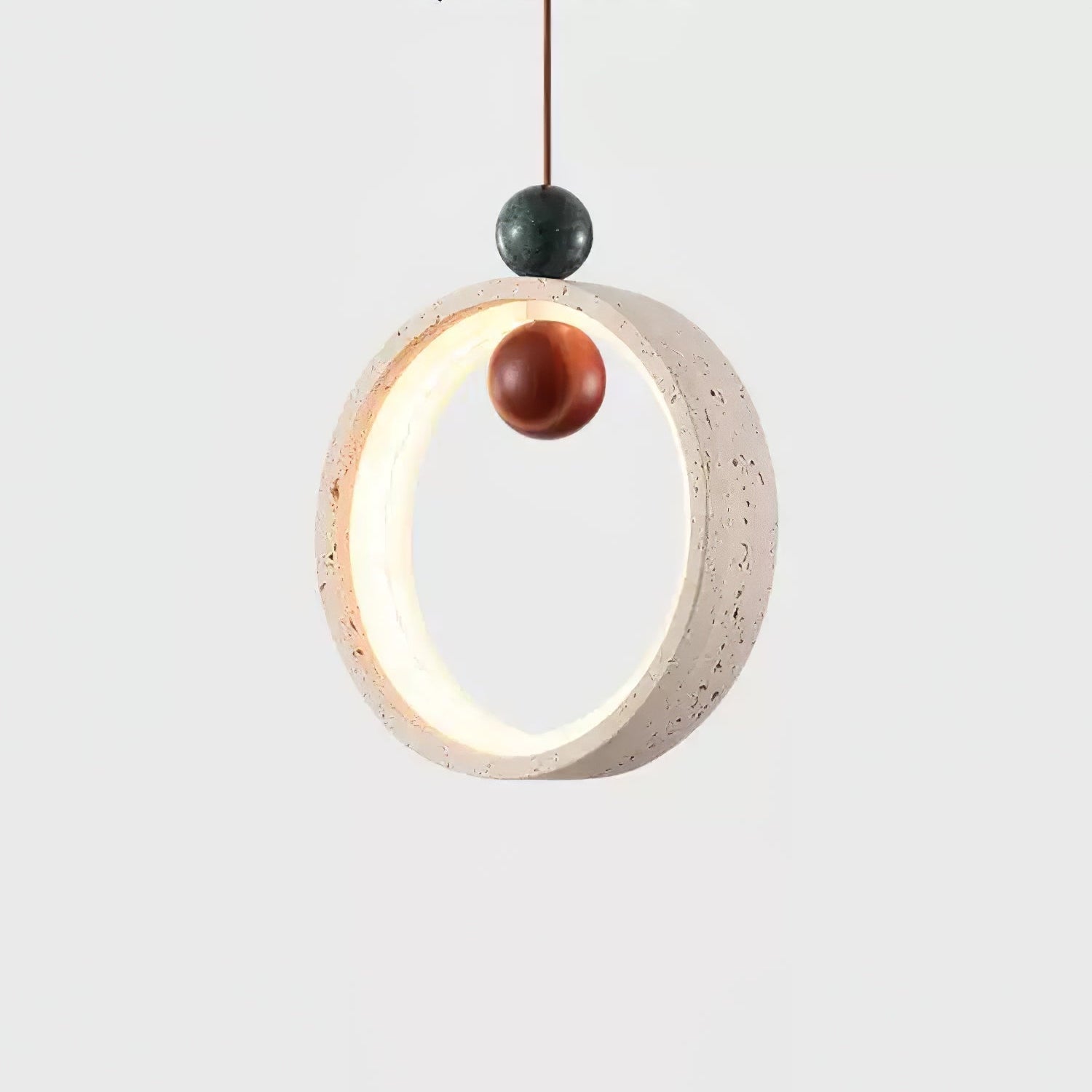 Vovinyra Circulaire Travertin Pendentif Lumière