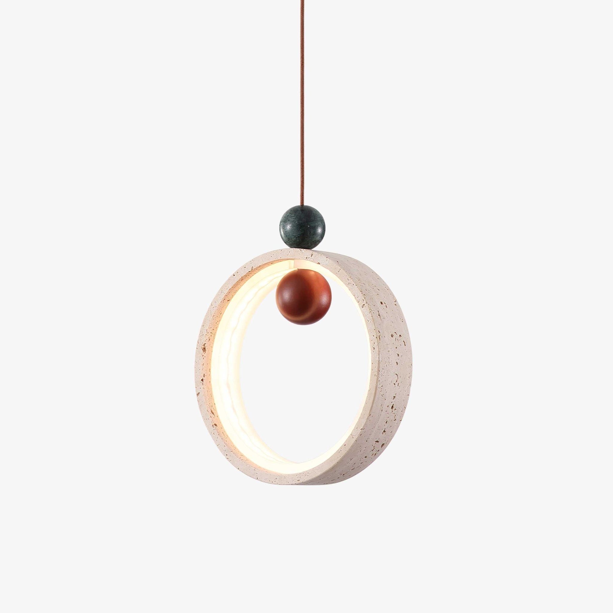 Vovinyra Circulaire Travertin Pendentif Lumière