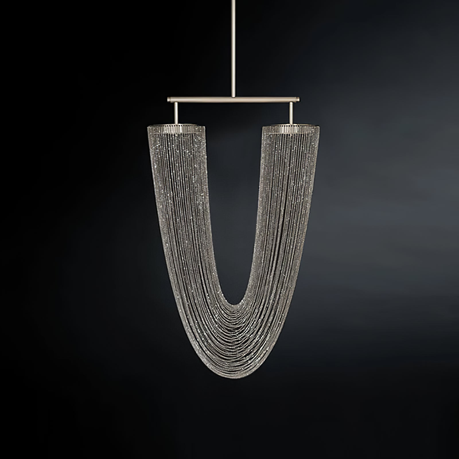 Lustra Suspension en Chaîne de Cuivre Moderne