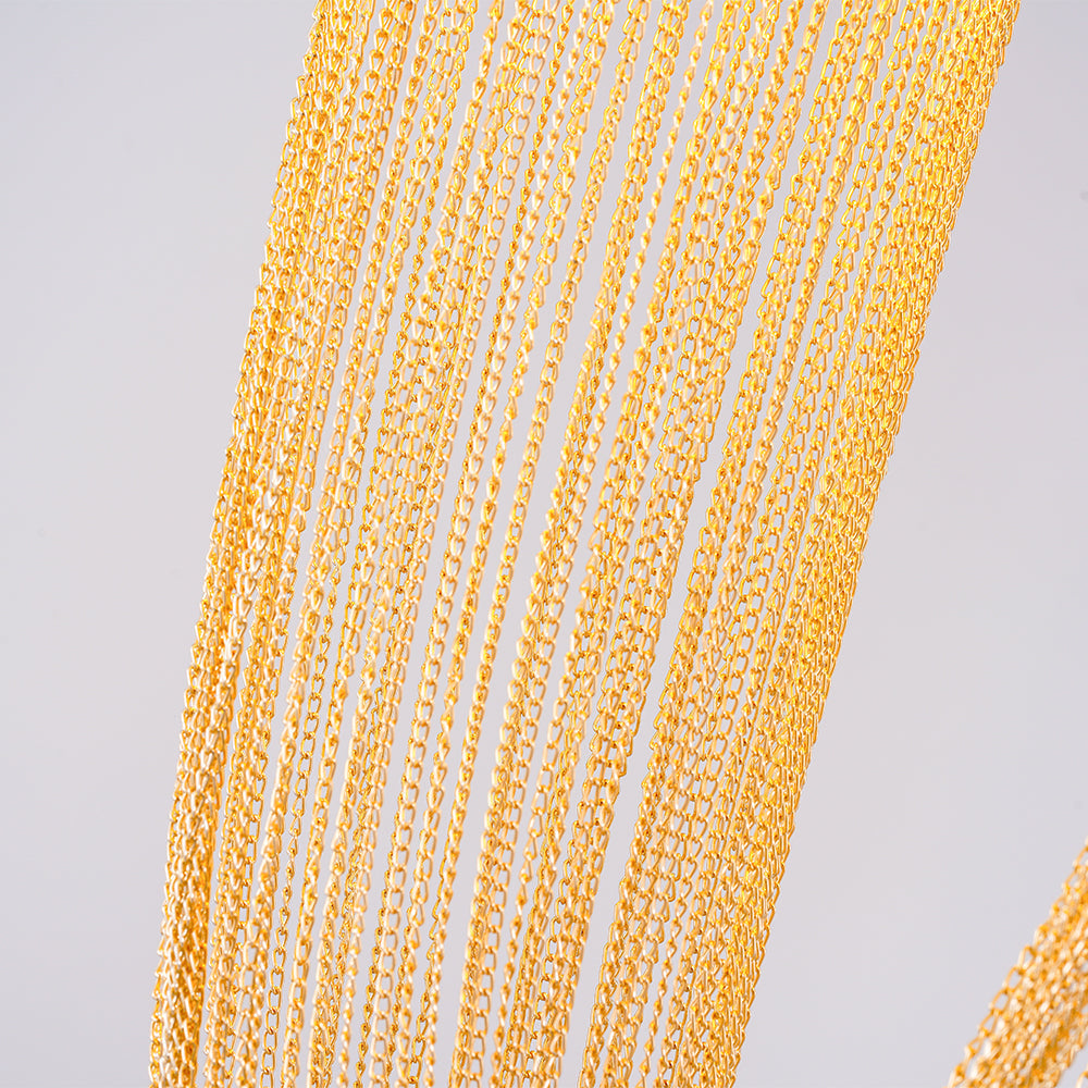 Lustra Suspension en Chaîne de Cuivre Moderne