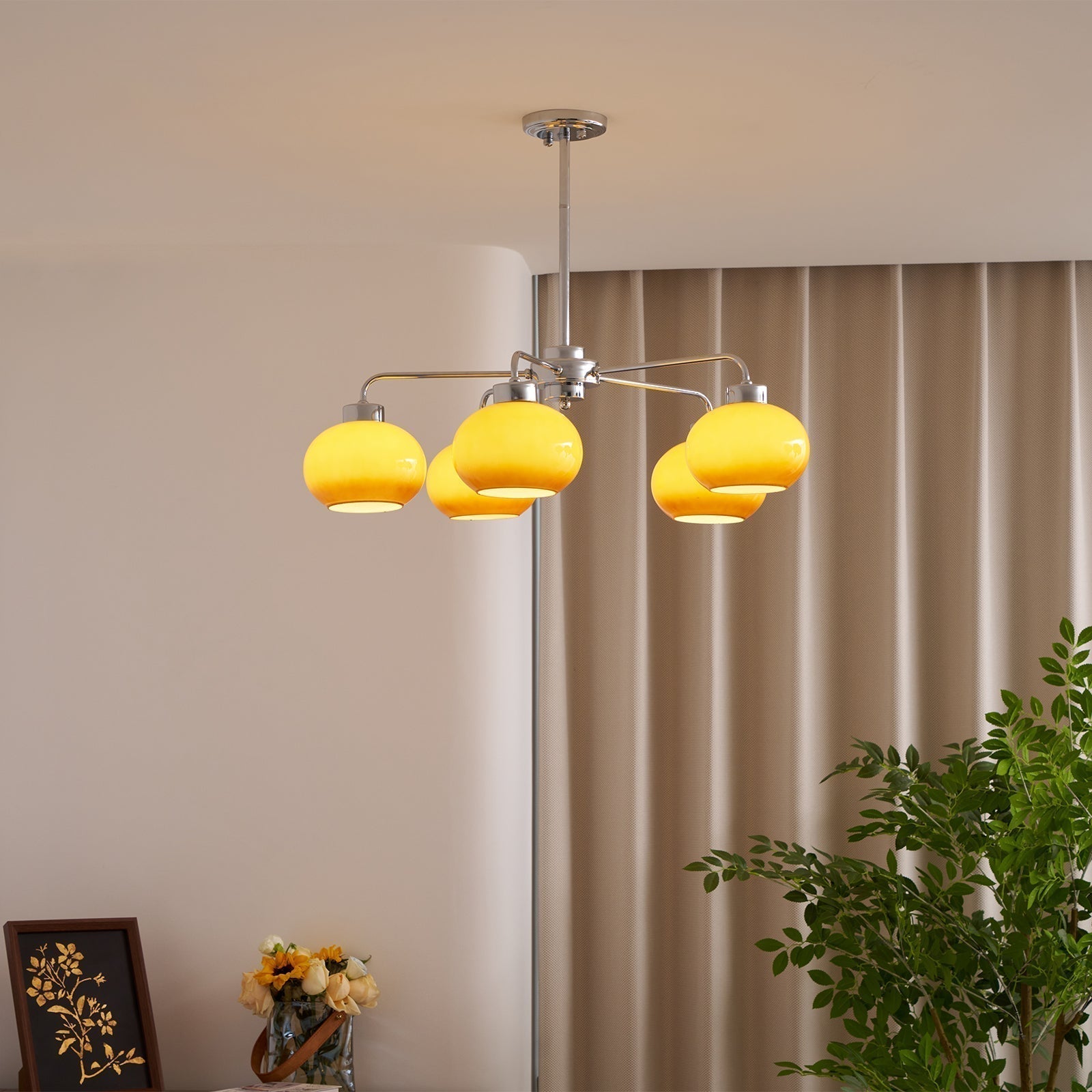 Lustra Lustre Géométrique en Verre