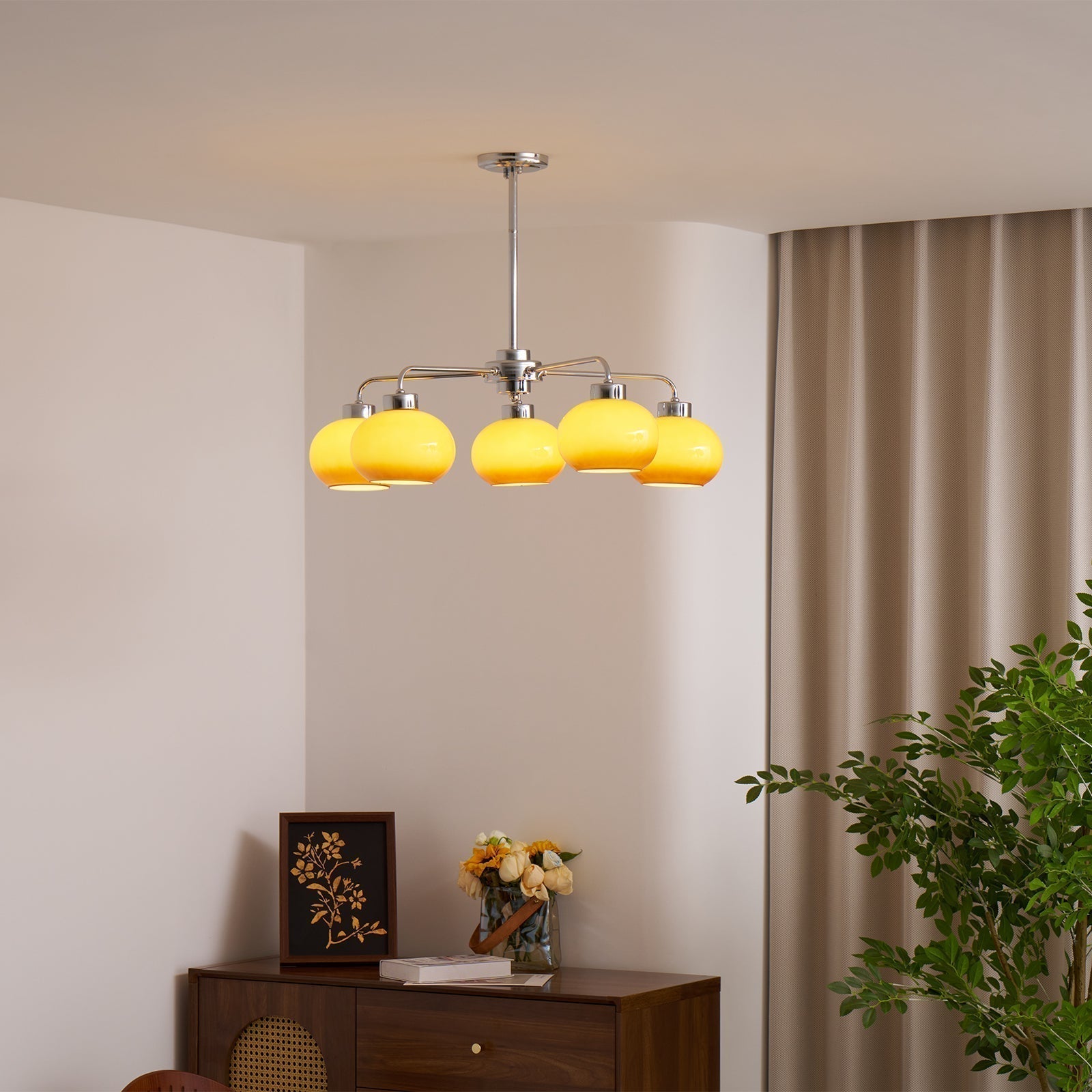 Lustra Lustre Géométrique en Verre