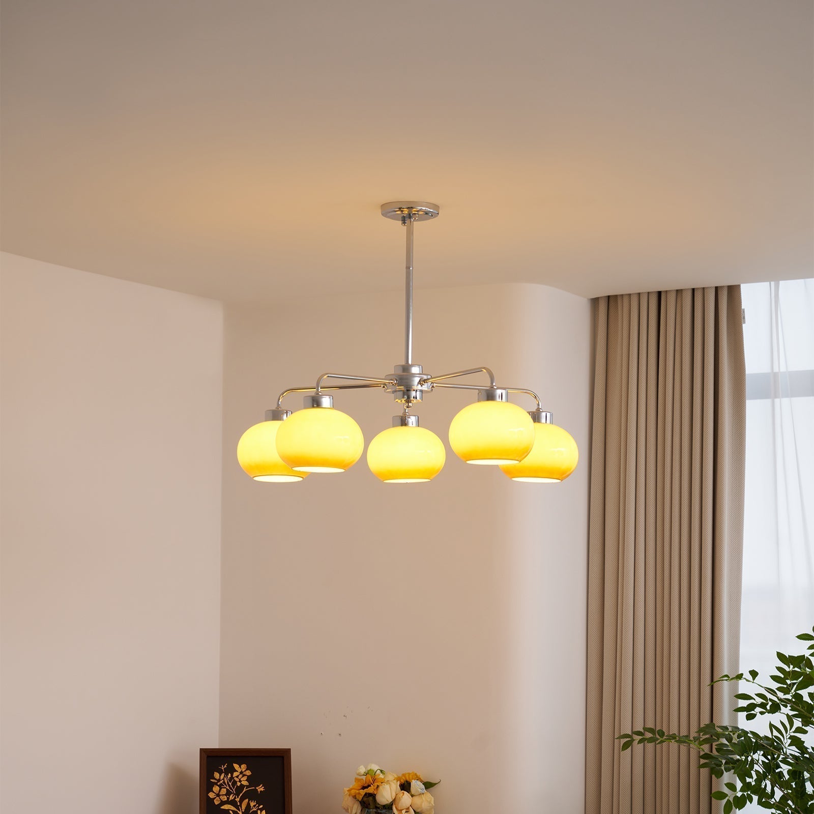 Lustra Lustre Géométrique en Verre