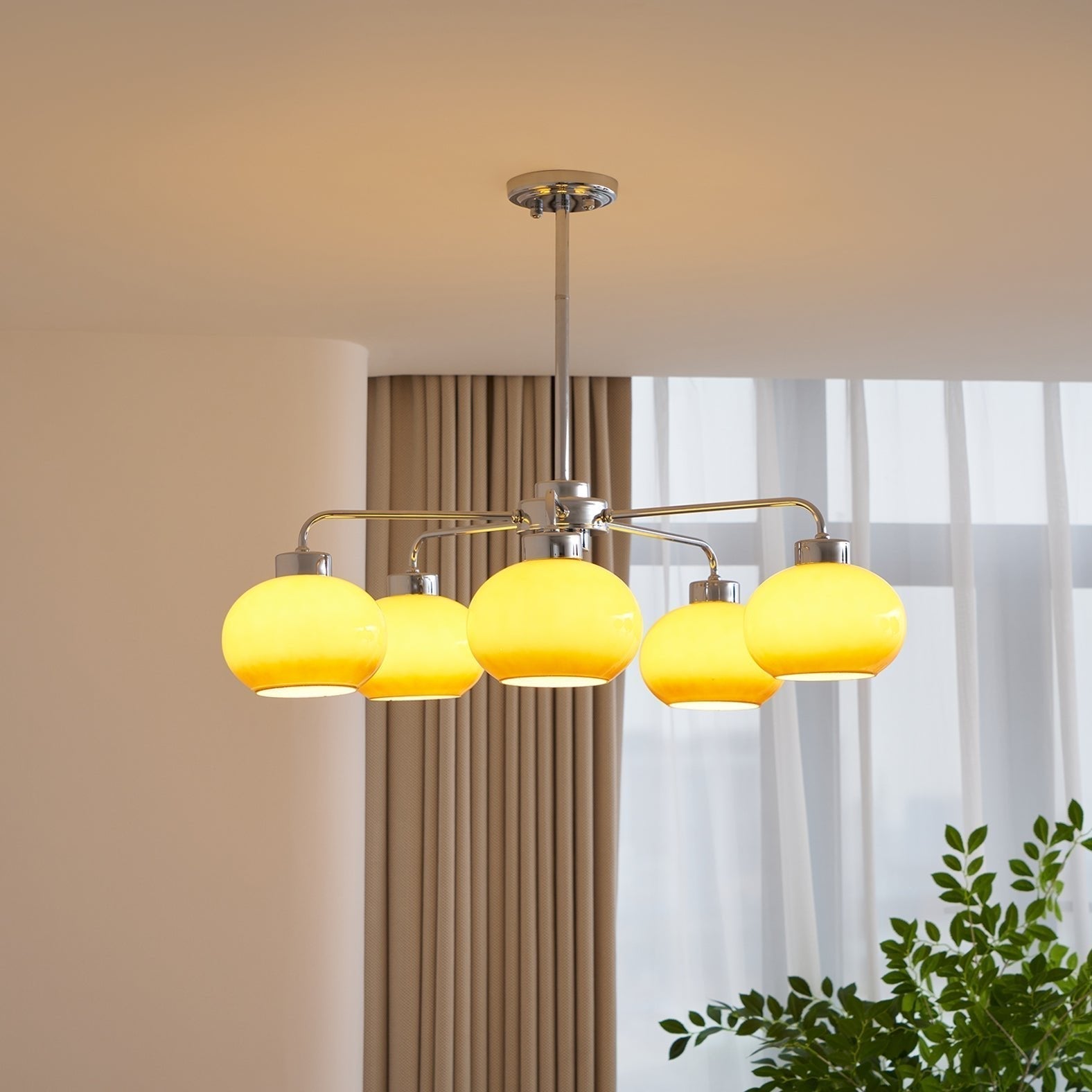 Lustra Lustre Géométrique en Verre