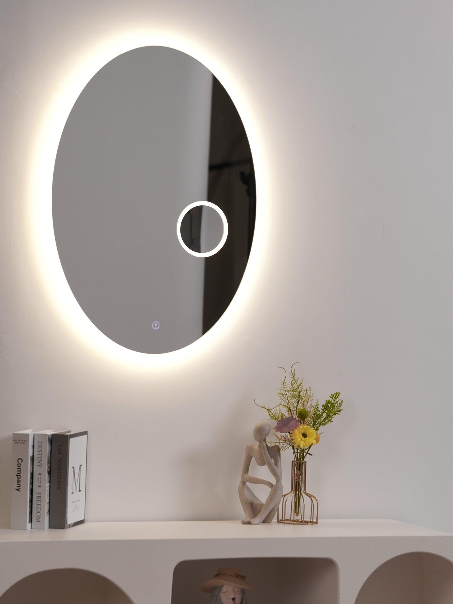 Ovariel Ovale Miroir Plastique Applique Lumière