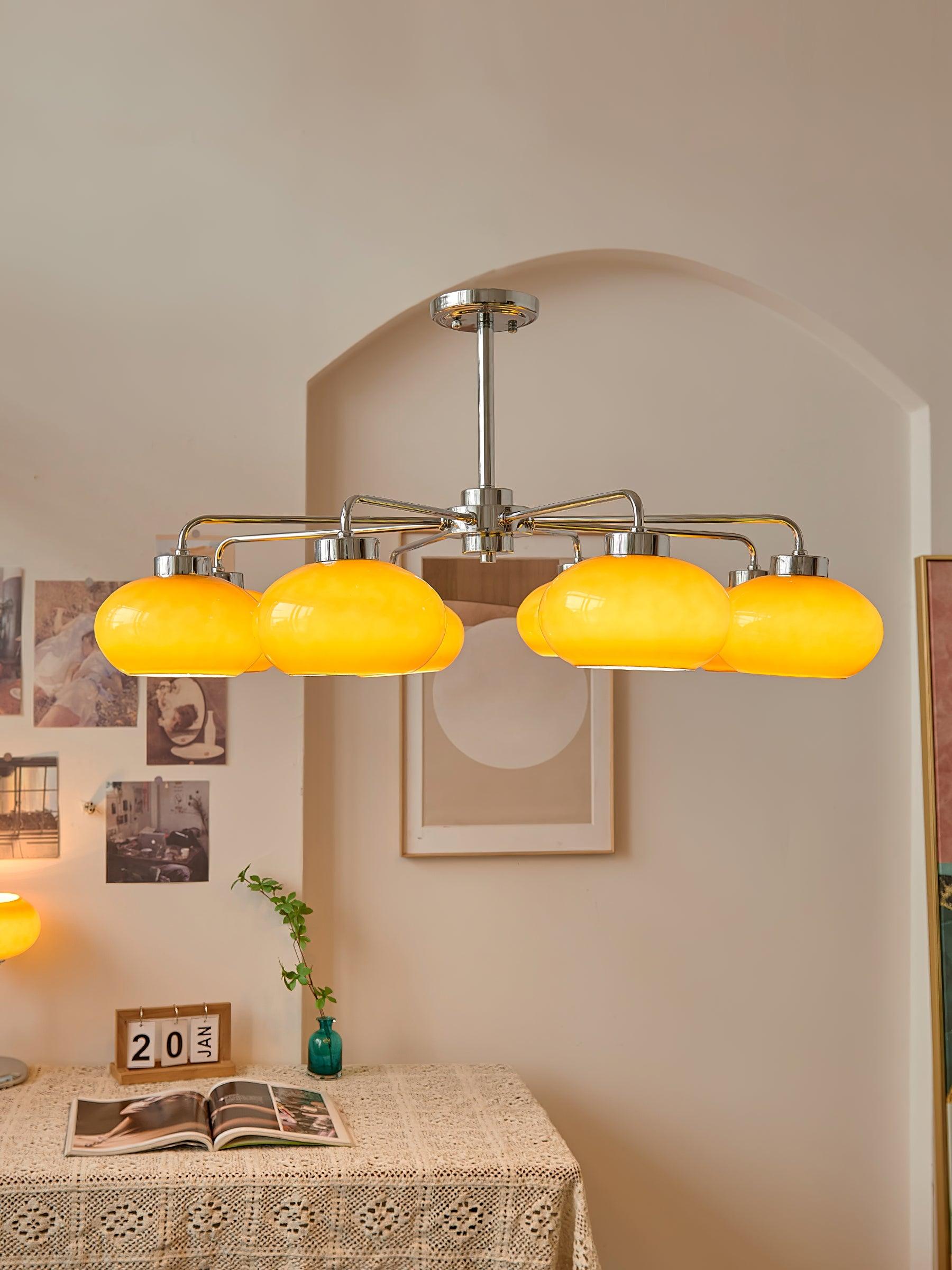 Lustra Lustre Géométrique en Verre