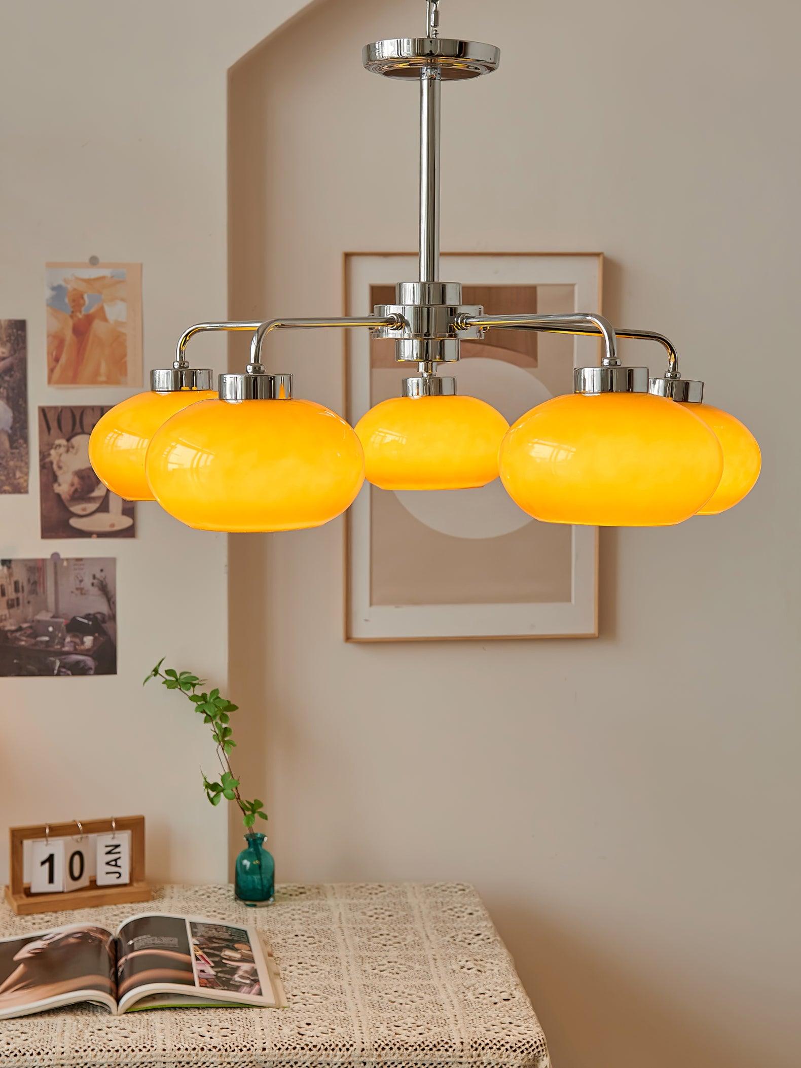 Lustra Lustre Géométrique en Verre