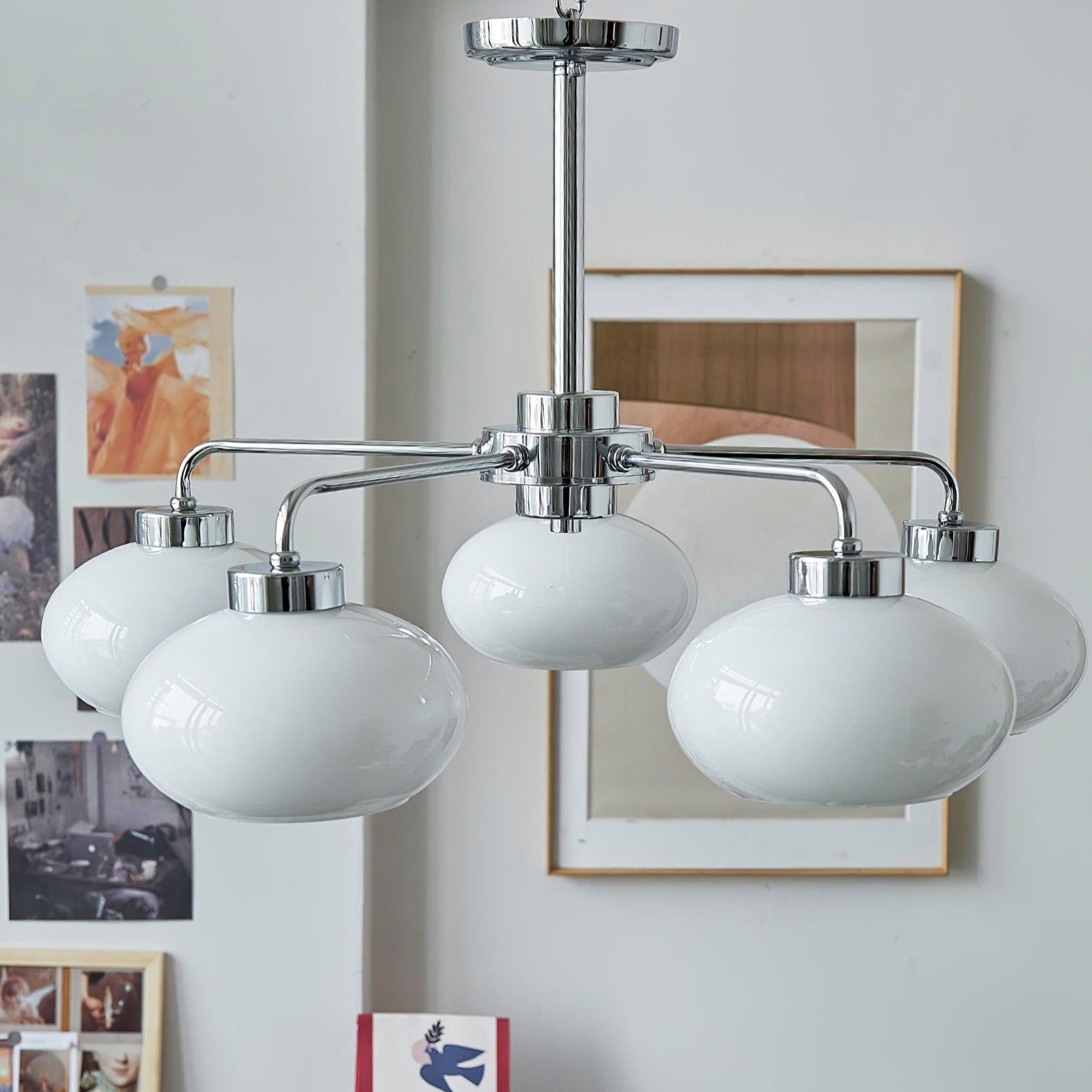 Lustra Lustre Géométrique en Verre