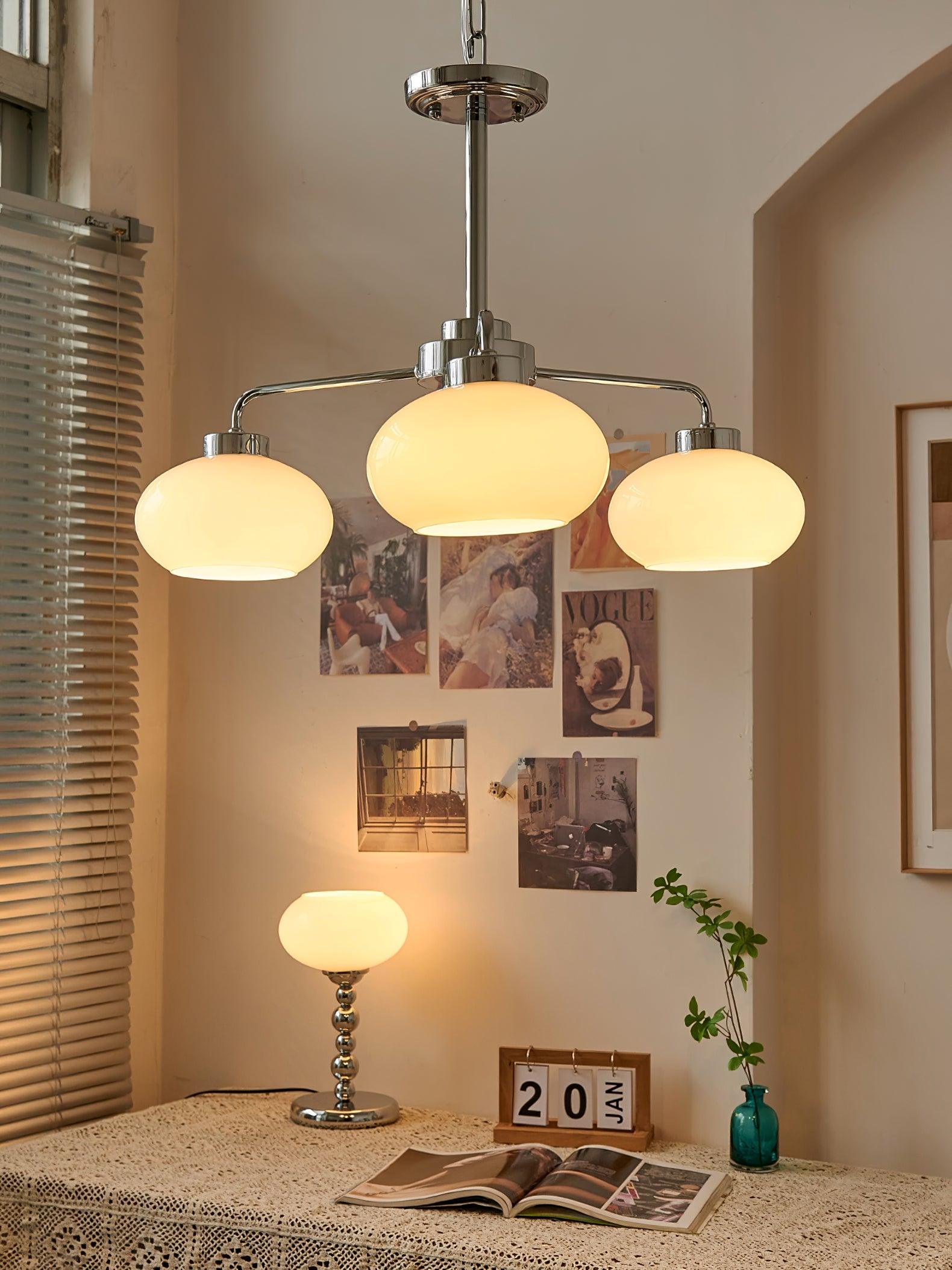 Lustra Lustre Géométrique en Verre