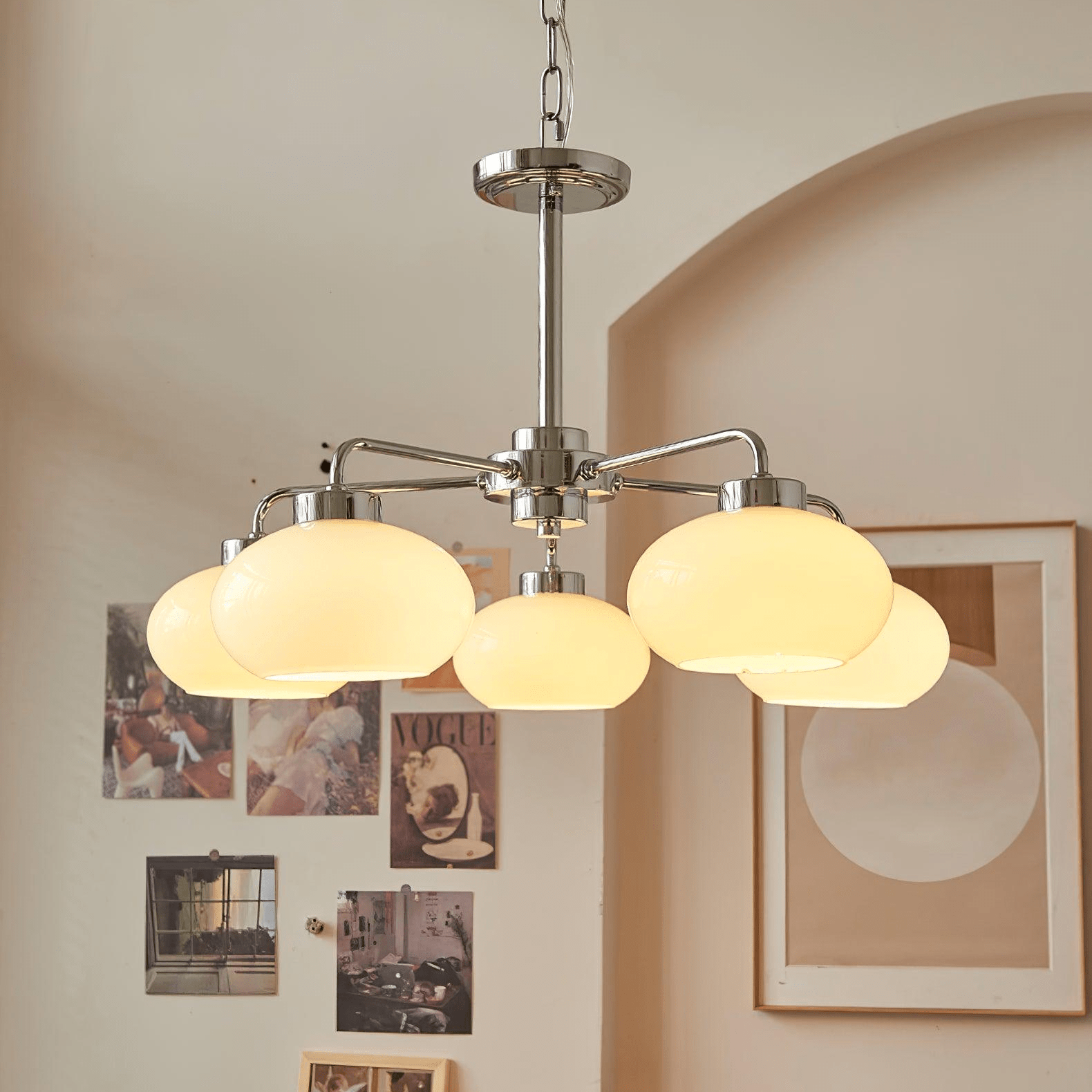 Lustra Lustre Géométrique en Verre