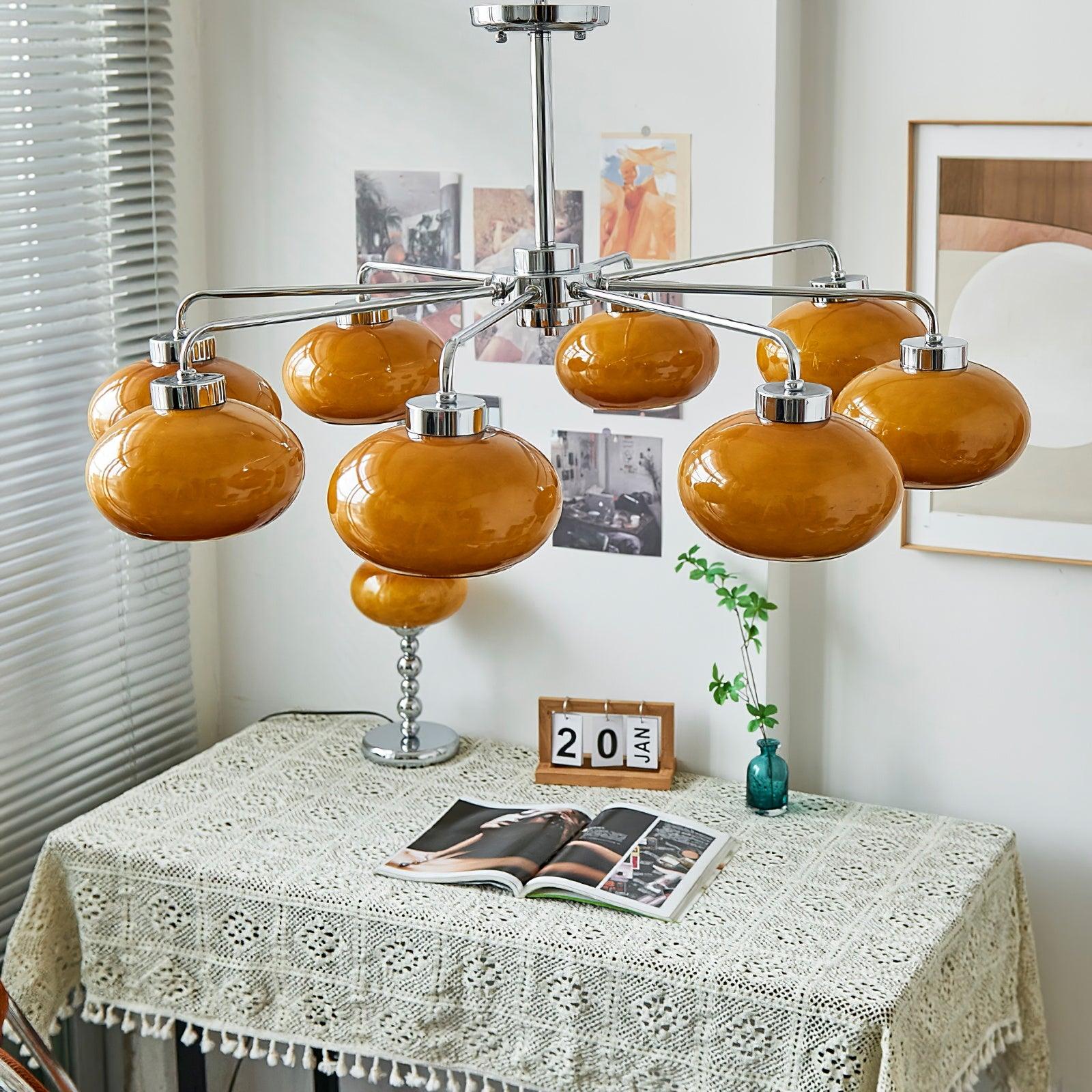Lustra Lustre Géométrique en Verre