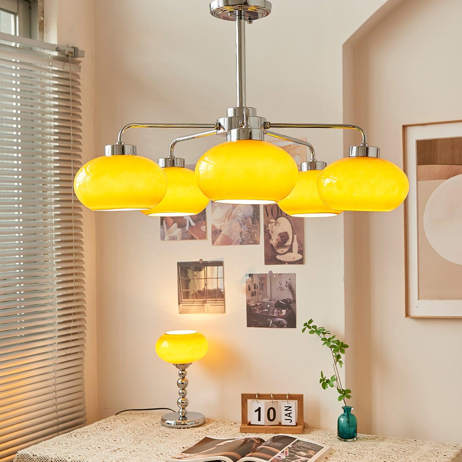 Lustra Lustre Géométrique en Verre
