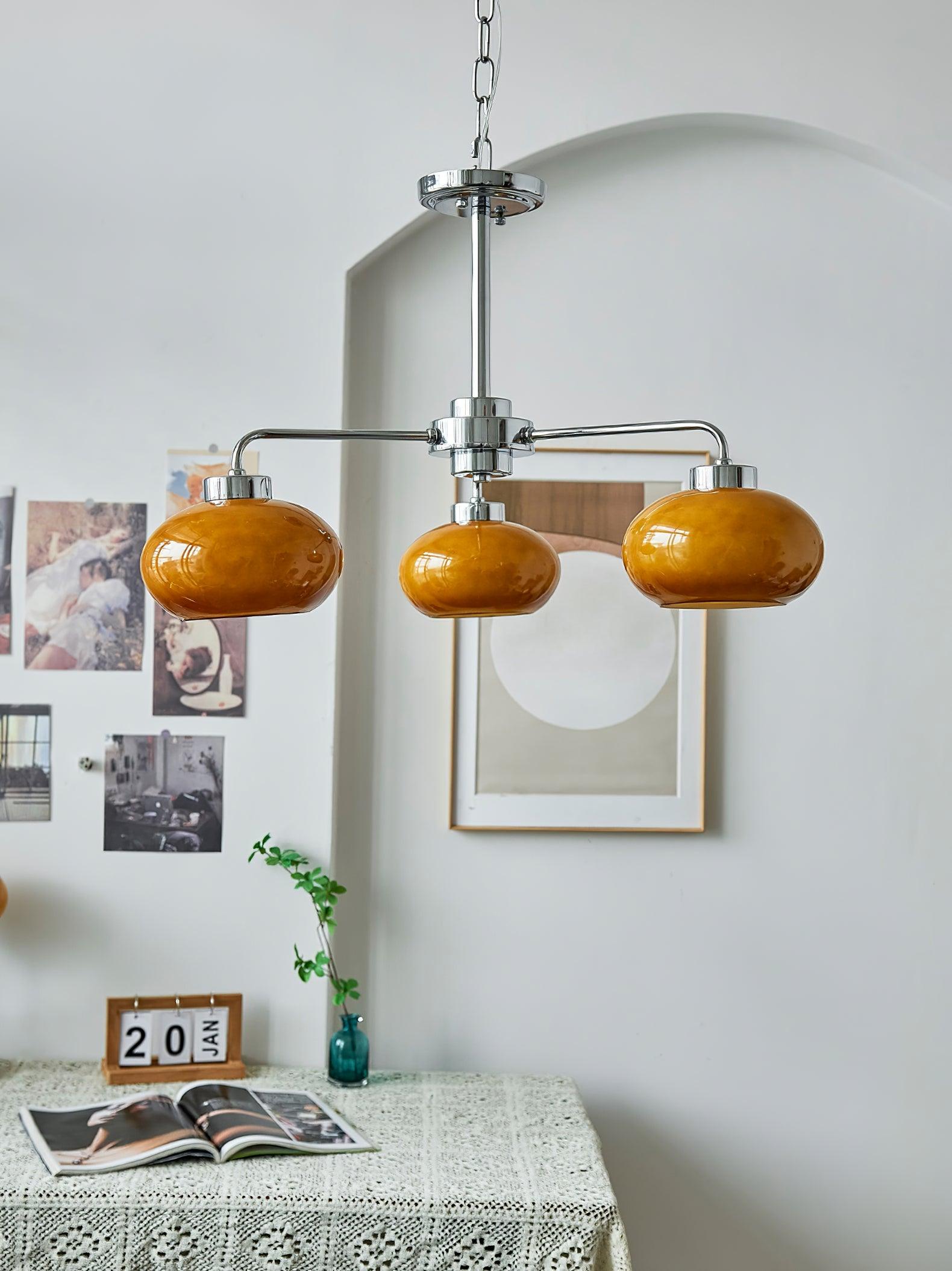 Lustra Lustre Géométrique en Verre