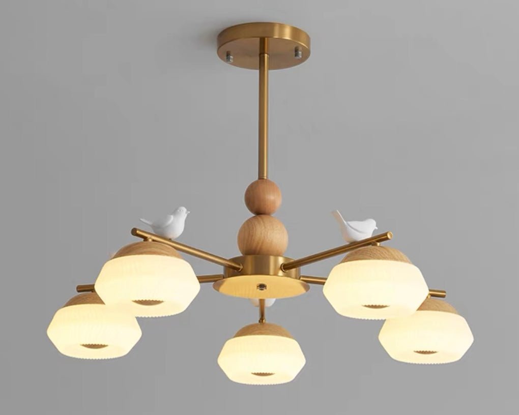 Lustra Lustre Laiton Oiseau Ozawa Élégant