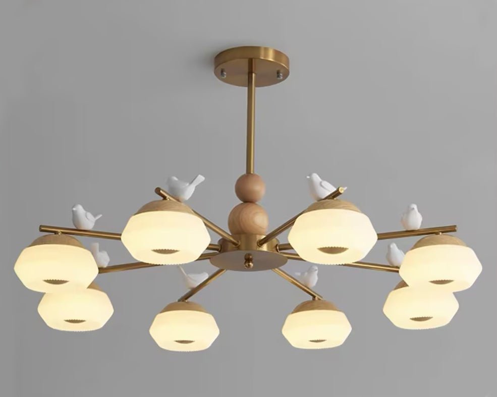 Lustra Lustre Laiton Oiseau Ozawa Élégant