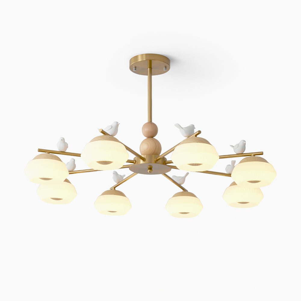 Lustra Lustre Laiton Oiseau Ozawa Élégant
