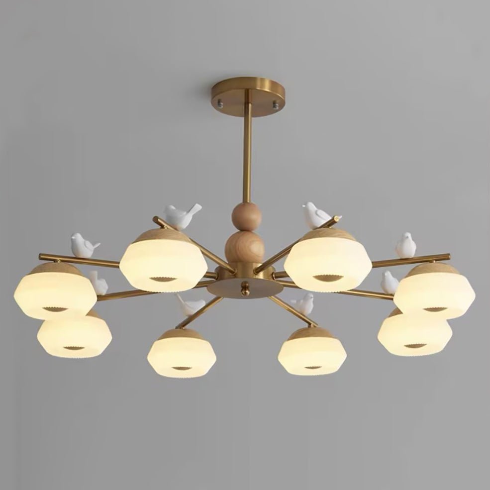 Lustra Lustre Laiton Oiseau Ozawa Élégant