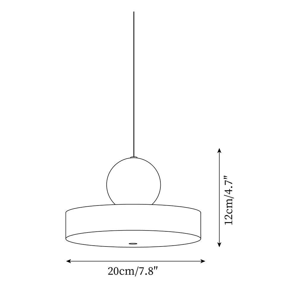 Suspension Corps Sphère Ombre Moderne Rétro Accent