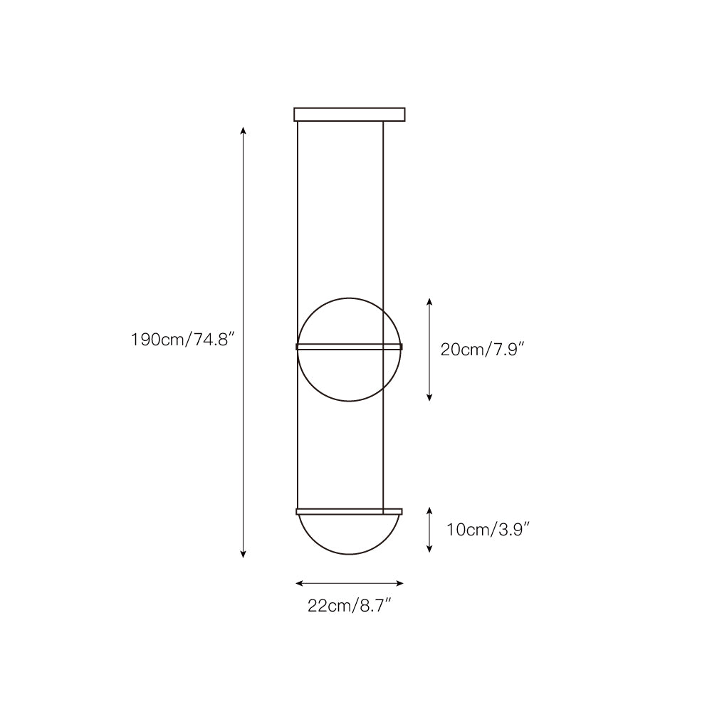 Vacaria Suspension Métal Plastique Minimaliste Moderne