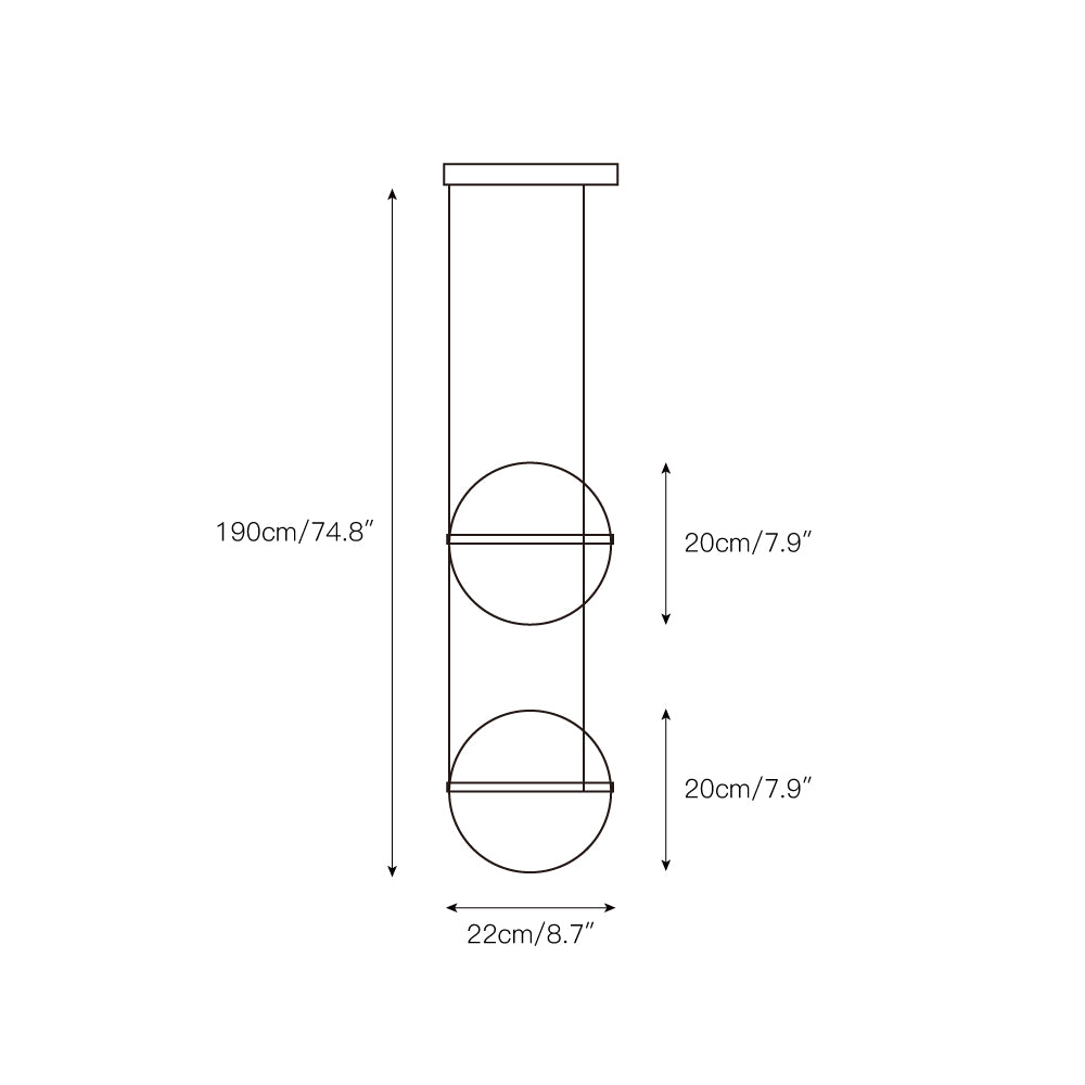 Vacaria Suspension Métal Plastique Minimaliste Moderne