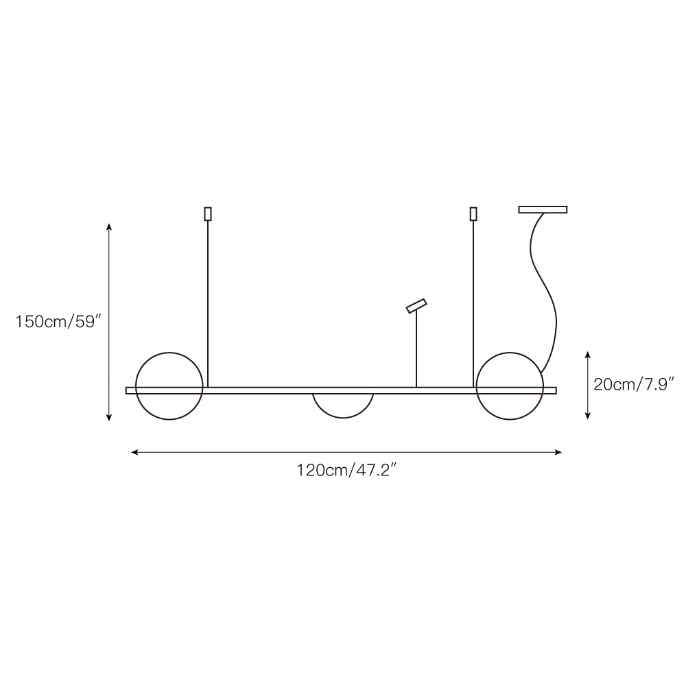Vacaria Suspension Métal Plastique Minimaliste Moderne