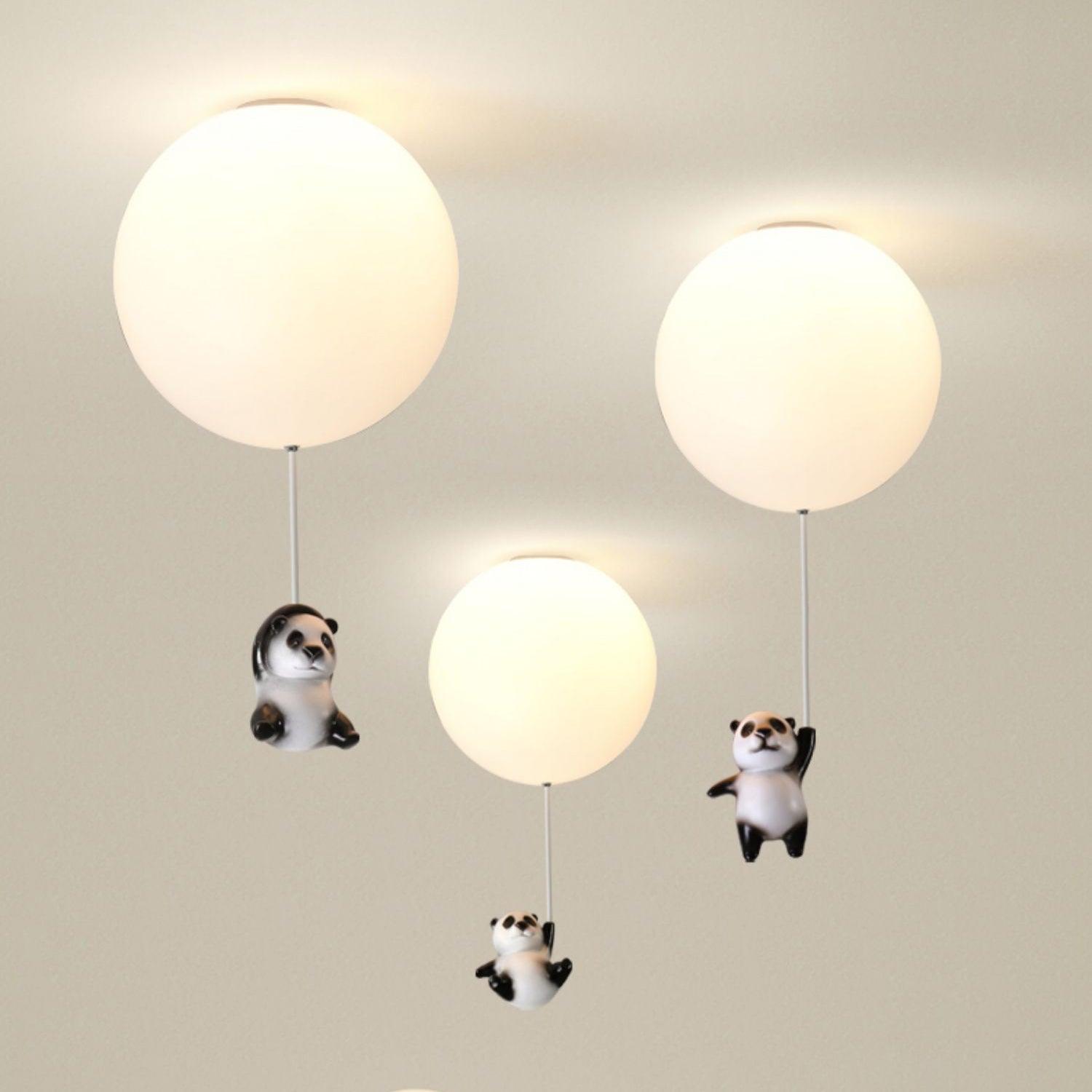 Aursilos Lampe de Plafond en Verre Panda Élégante