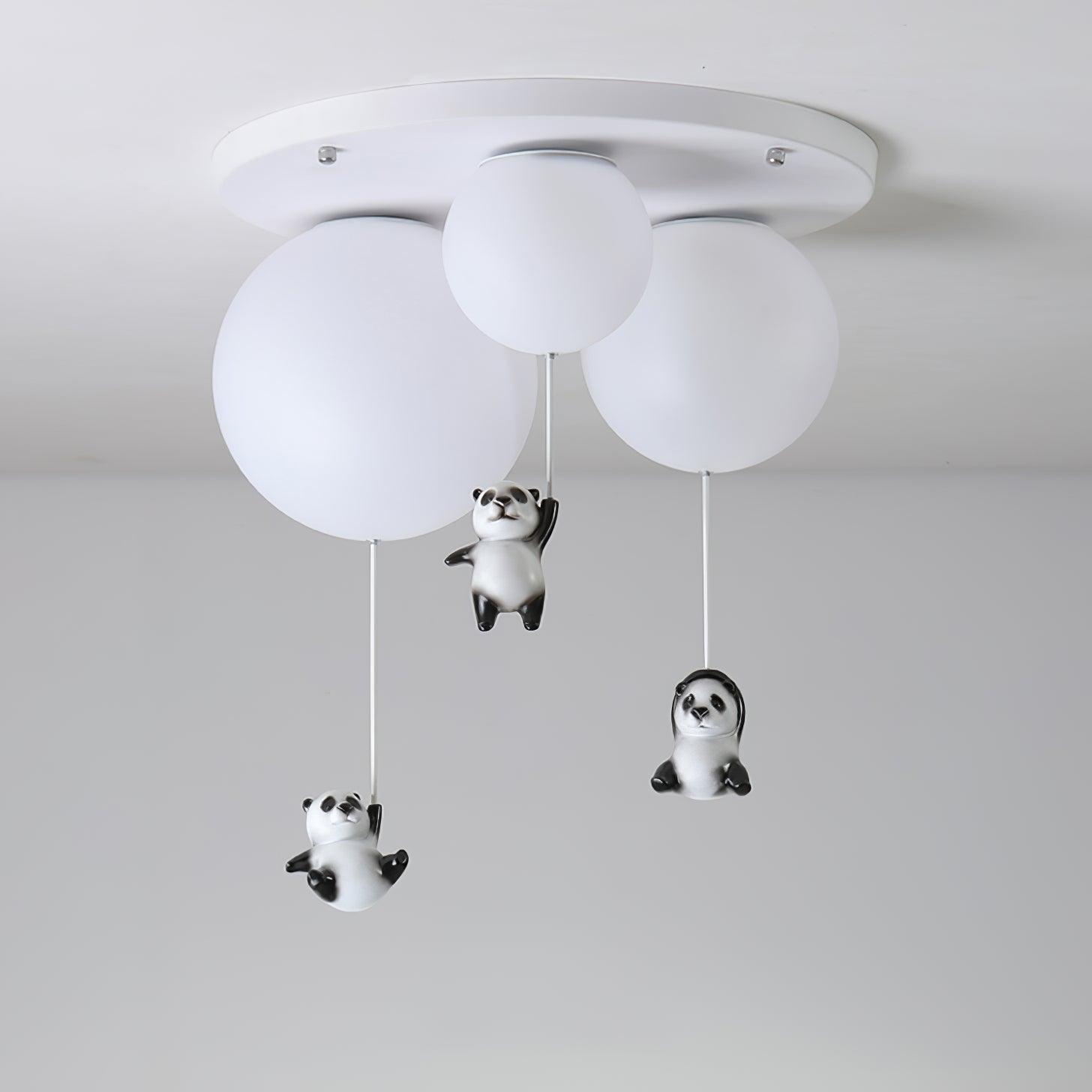 Aursilos Lampe de Plafond en Verre Panda Élégante