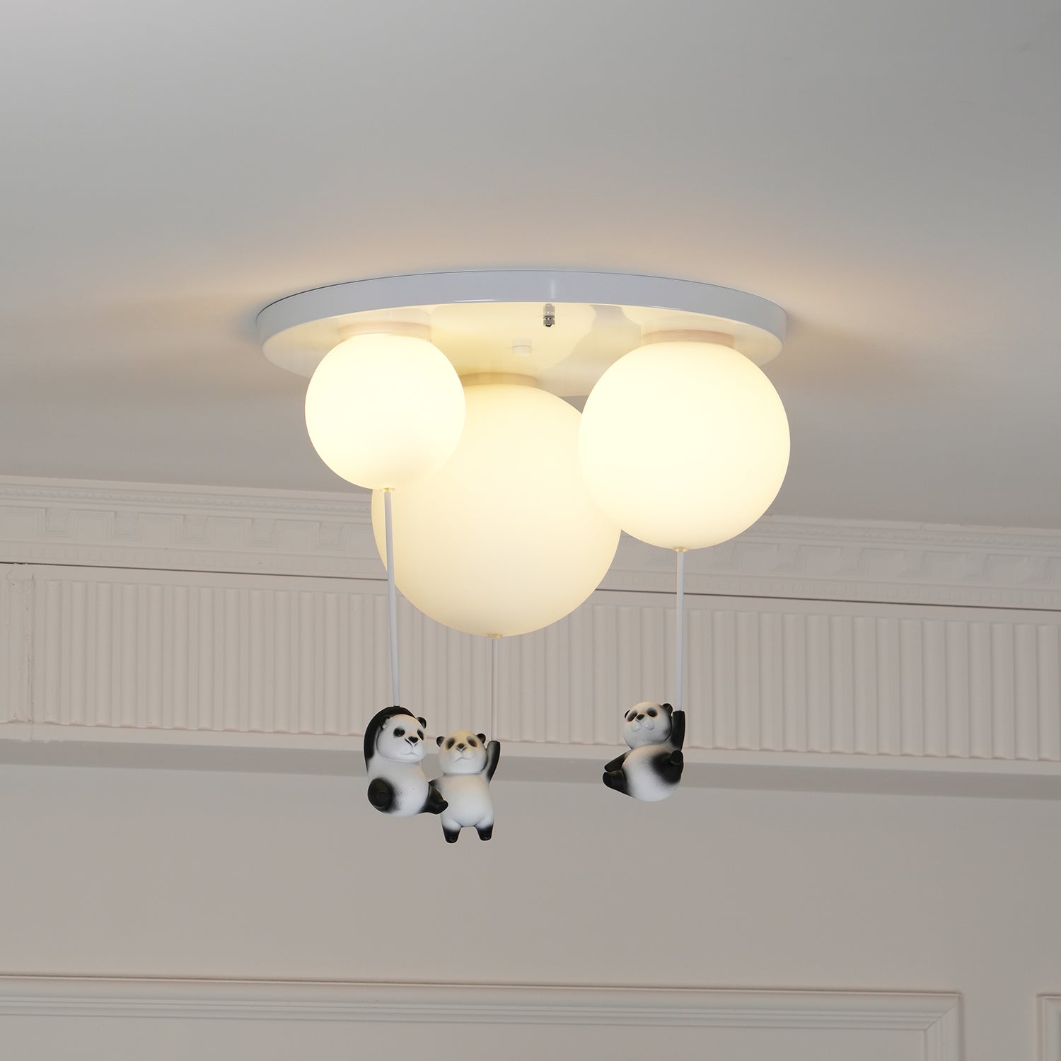 Aursilos Lampe de Plafond en Verre Panda Élégante