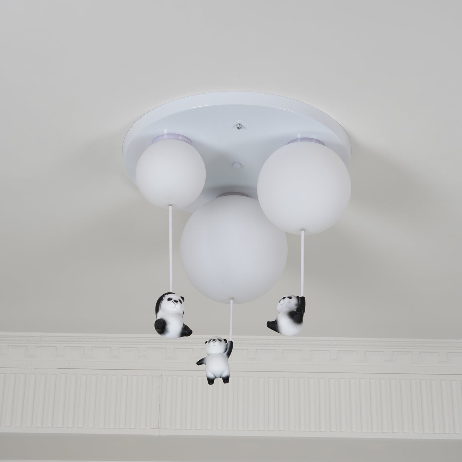 Aursilos Lampe de Plafond en Verre Panda Élégante