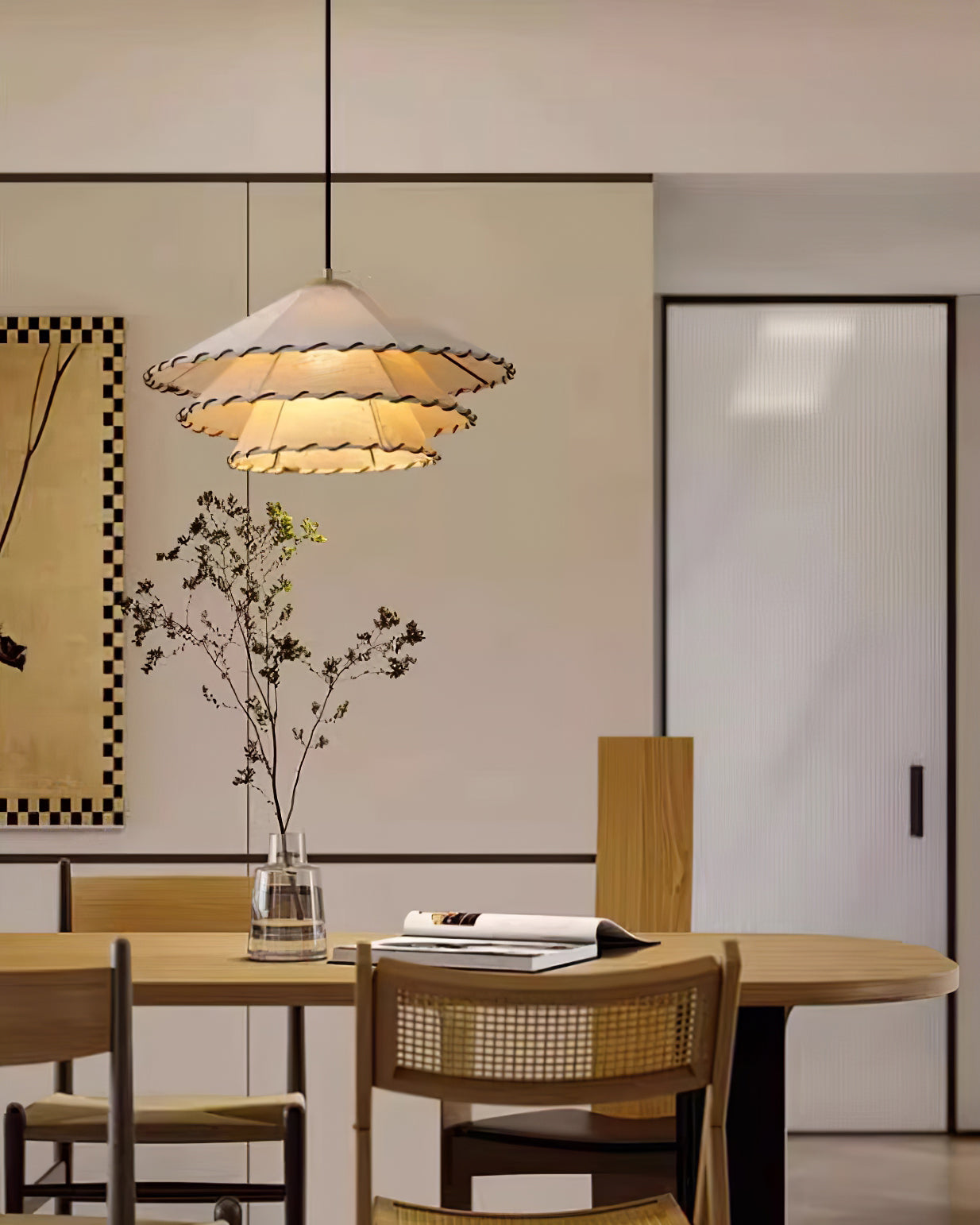 Vionel Suspension Moderne en Tissu à Fiche
