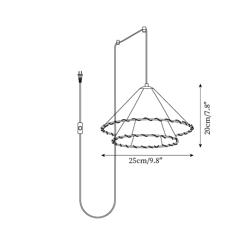 Vionel Suspension Moderne en Tissu à Fiche