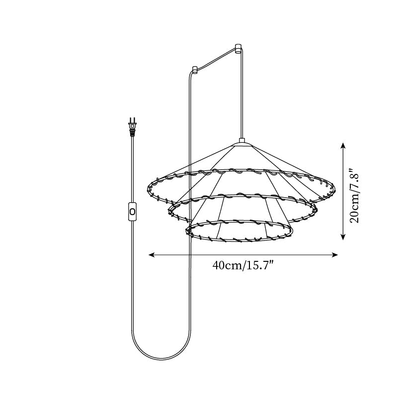 Vionel Suspension Moderne en Tissu à Fiche