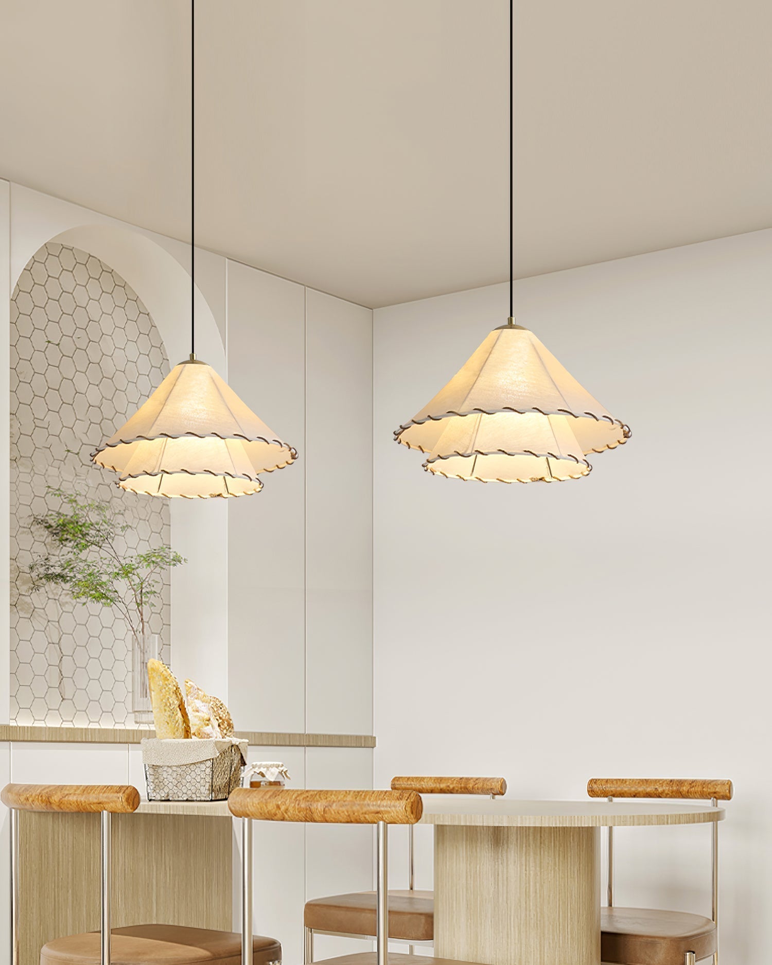 Vionel Suspension Moderne en Tissu à Fiche