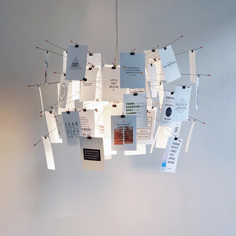 Lustra Lustre en Papier Personnalisable Créatif