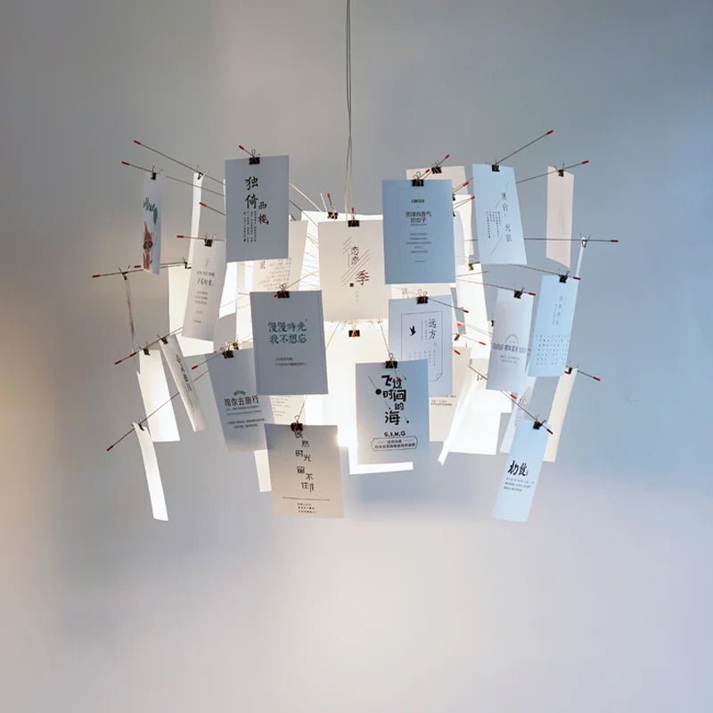 Lustra Lustre en Papier Personnalisable Créatif