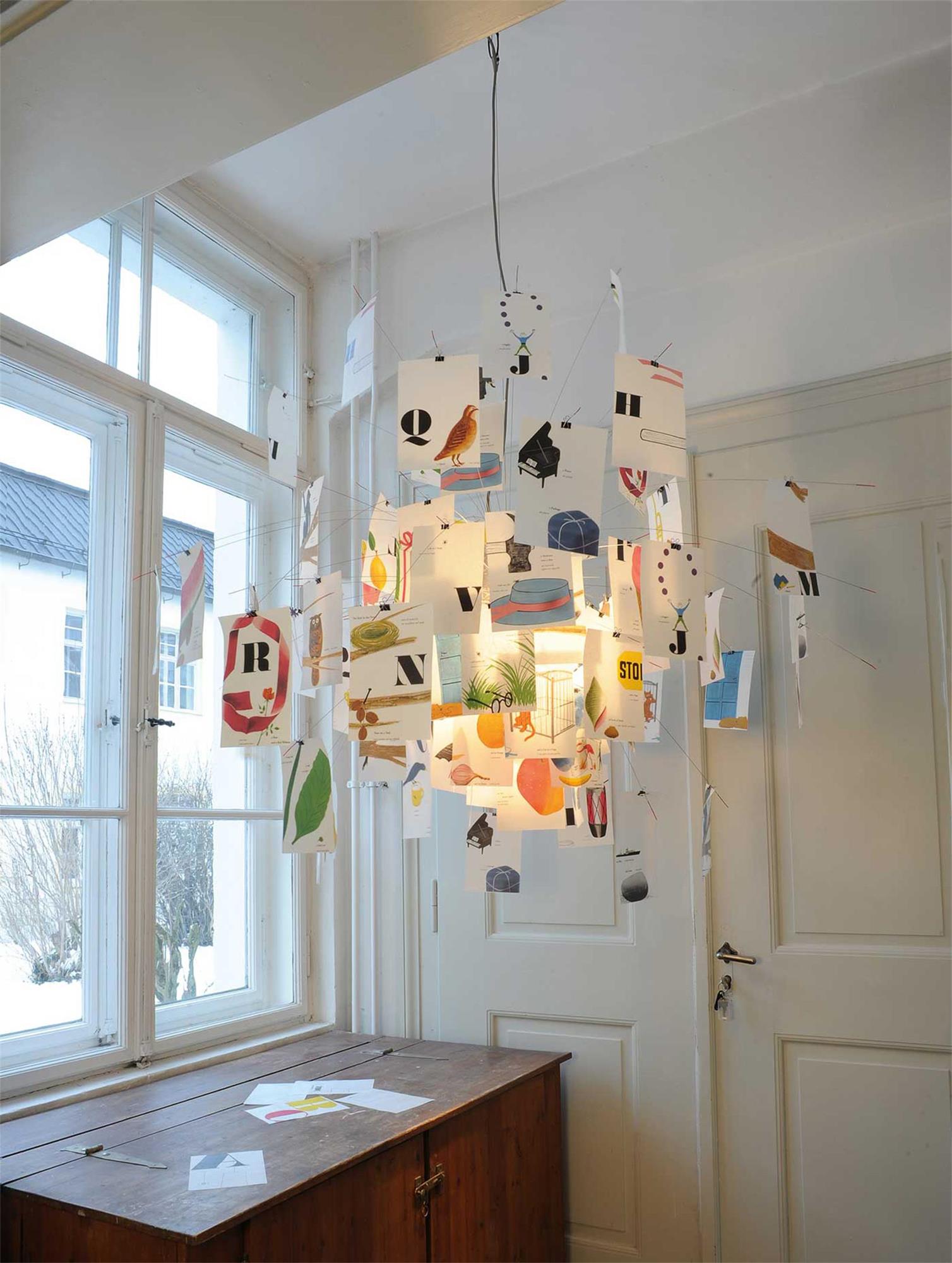 Lustra Lustre en Papier Personnalisable Créatif