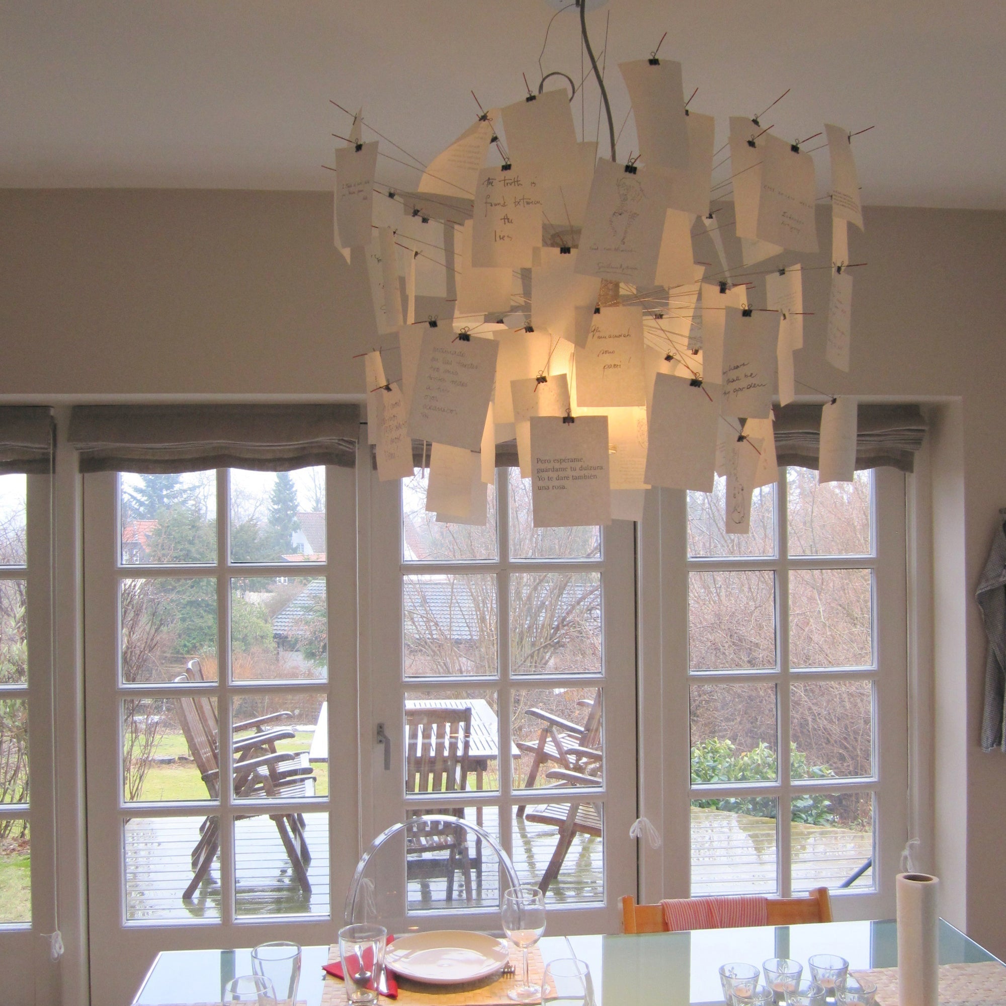 Lustra Lustre en Papier Personnalisable Créatif